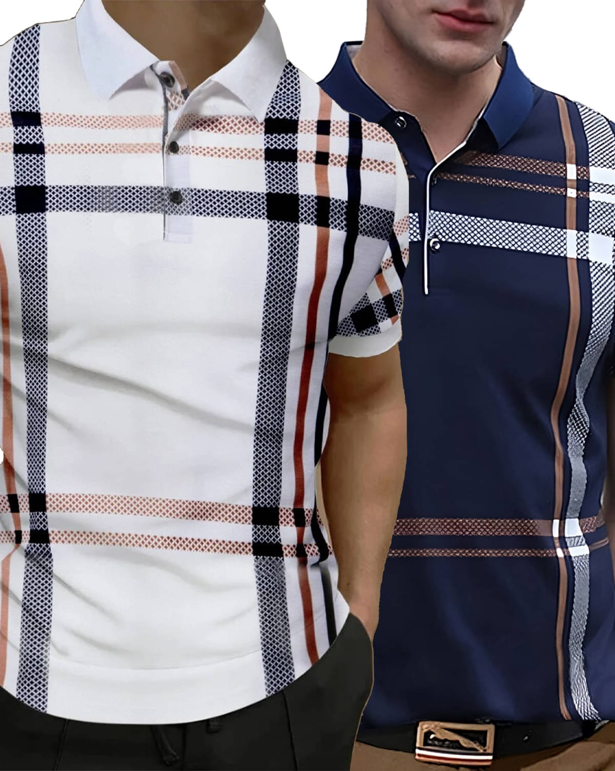 AOOSH Men Cotton Blend Regular Fit Printed Polo T Shirt ( Melange Blue ) AOOSH Men Cotton Blend Regular Fit Printed Polo T Shirt ( Melange Blue )