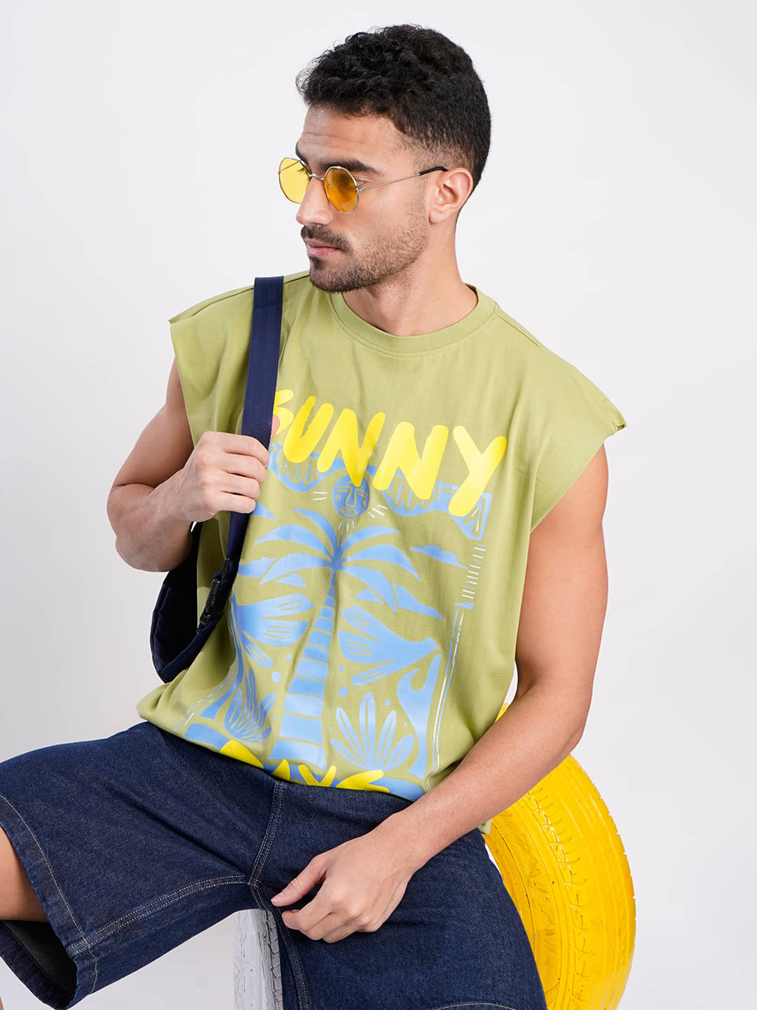 Bene Kleed Men 100% Cotton Oversized Fit Printed T-Shirt ( Green ) Bene Kleed Men 100% Cotton Oversized Fit Printed T-Shirt ( Green )