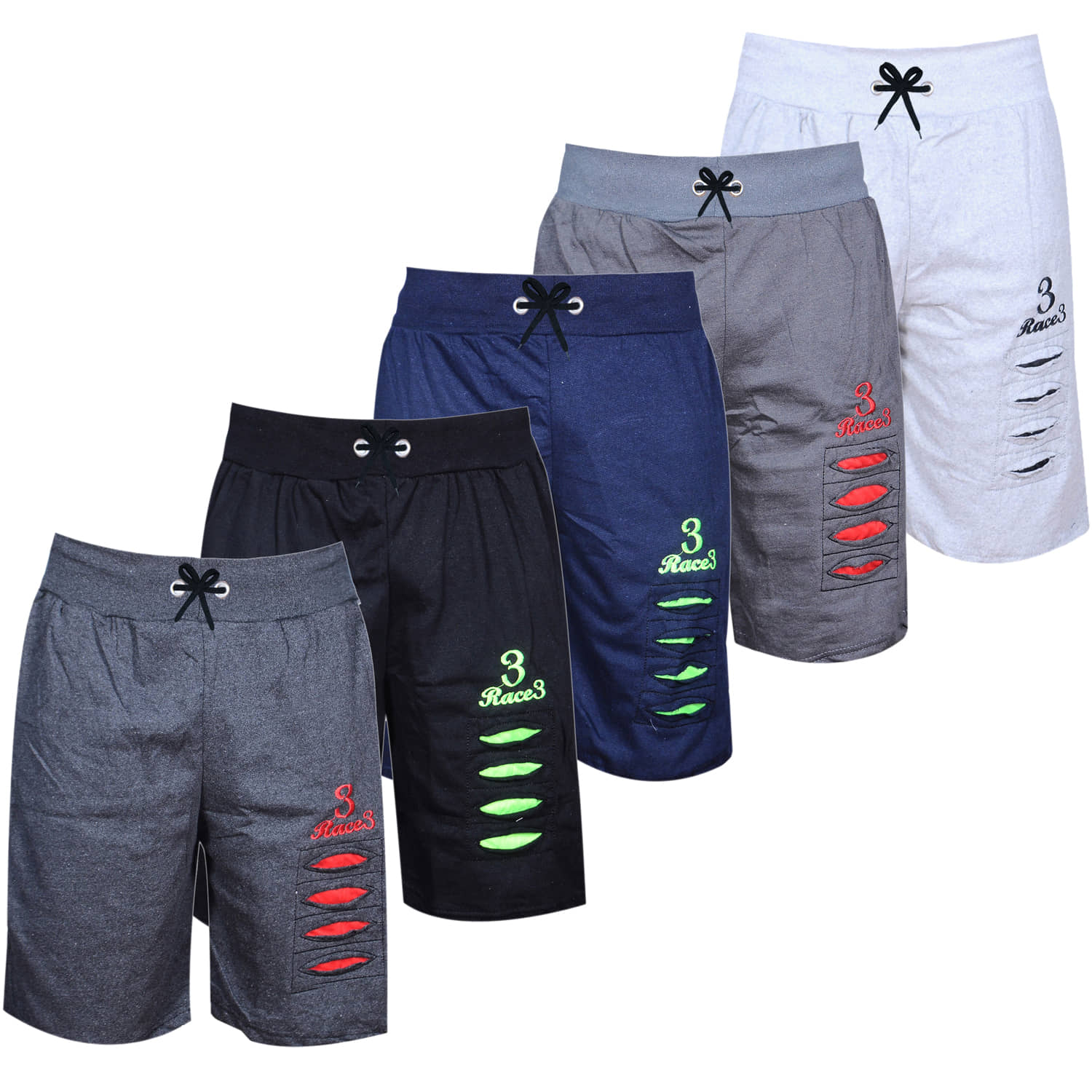 MIST N FOGG Pack of Cotton Shorts For Boys Multi Color