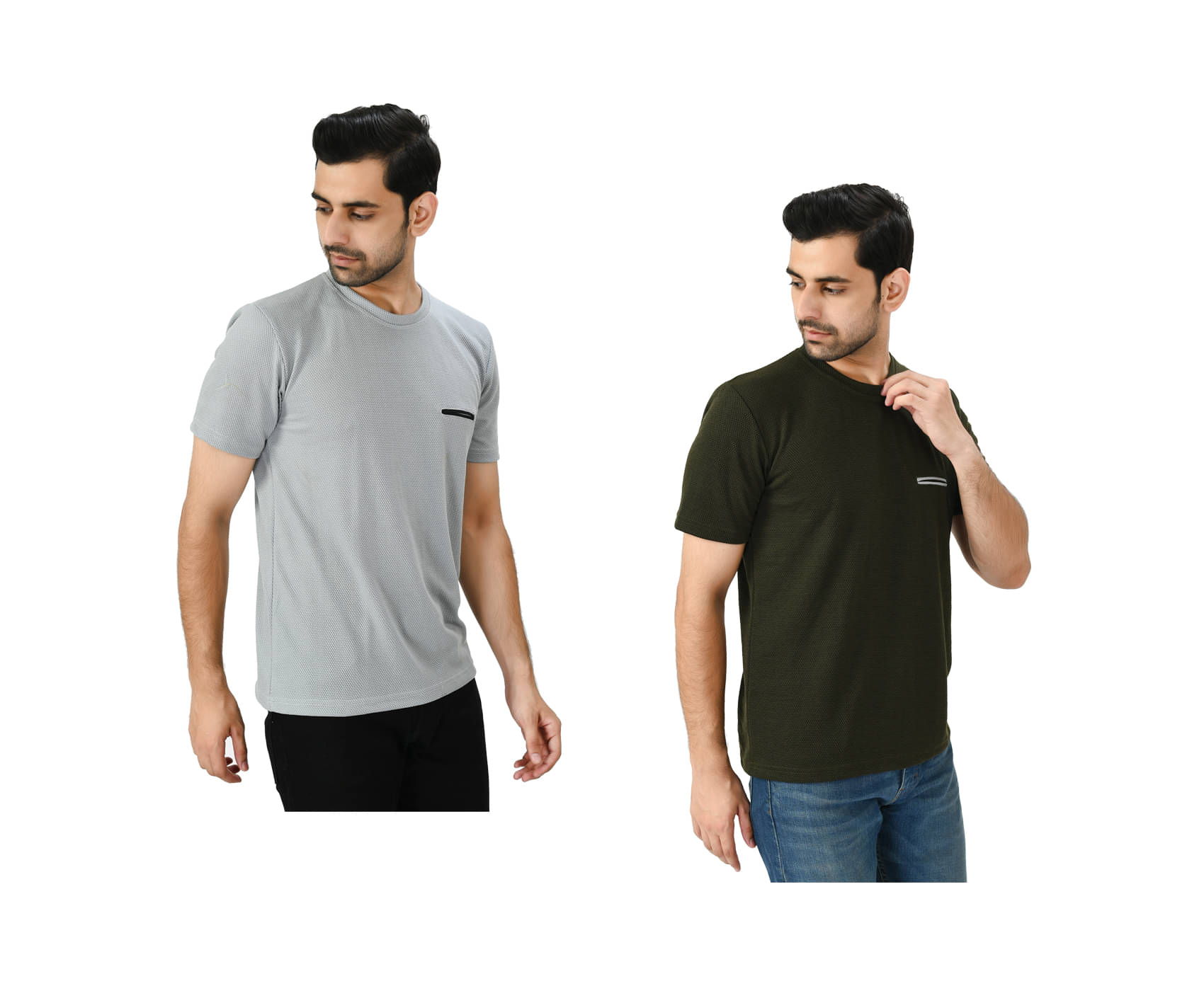 IndiWeaves Men Polyester Regular Fit Solid T-Shirt ( Multicolor )     			IndiWeaves Men Polyester Regular Fit Solid T-Shirt ( Multicolor )