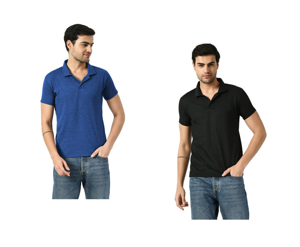     			IndiWeaves Men Polyester Regular Fit Solid T-Shirt ( Multicolor )