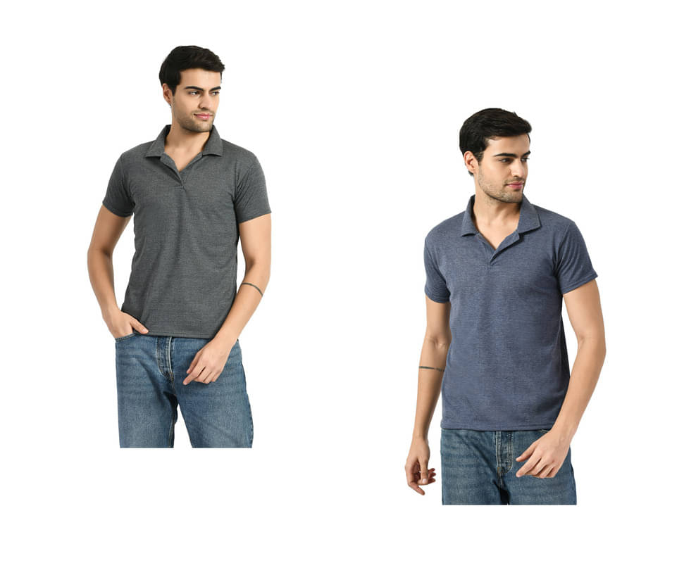 IndiWeaves Men Polyester Regular Fit Solid T-Shirt ( Multicolor ) IndiWeaves Men Polyester Regular Fit Solid T-Shirt ( Multicolor )