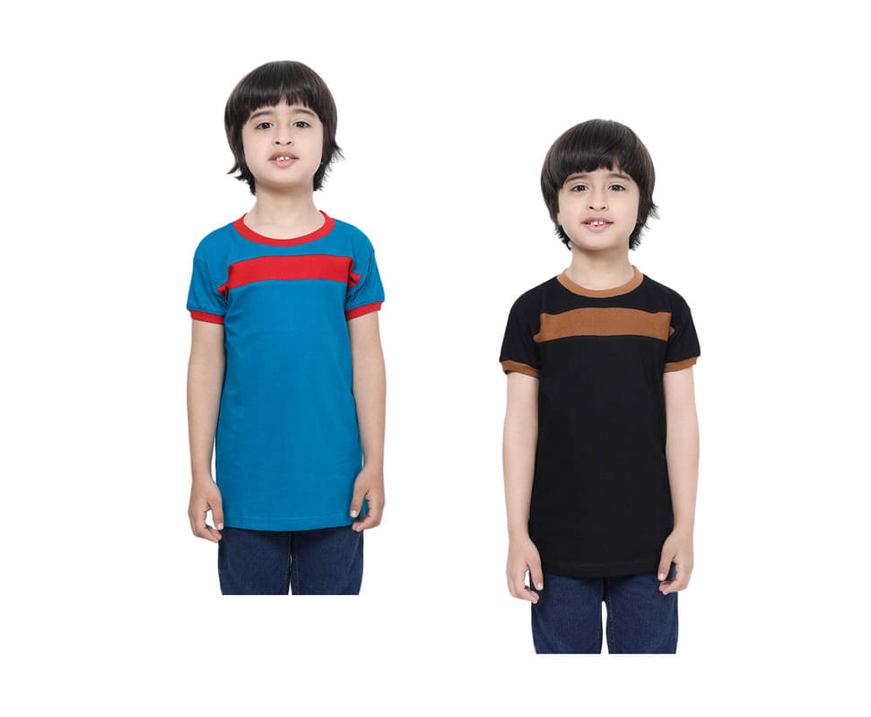     			IndiWeaves Pack of 1 Boys Cotton T-Shirt ( Multicolor )
