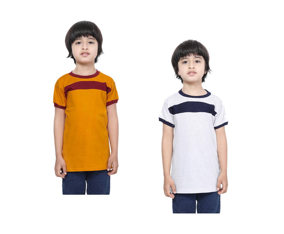     			IndiWeaves Pack of 1 Boys Cotton T-Shirt ( Multicolor )