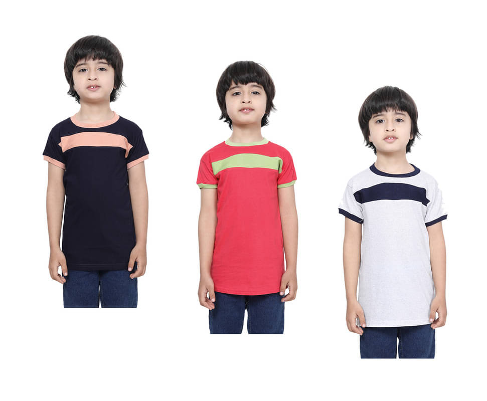     			IndiWeaves Pack of 5 Boys Cotton T-Shirt ( Multicolor )