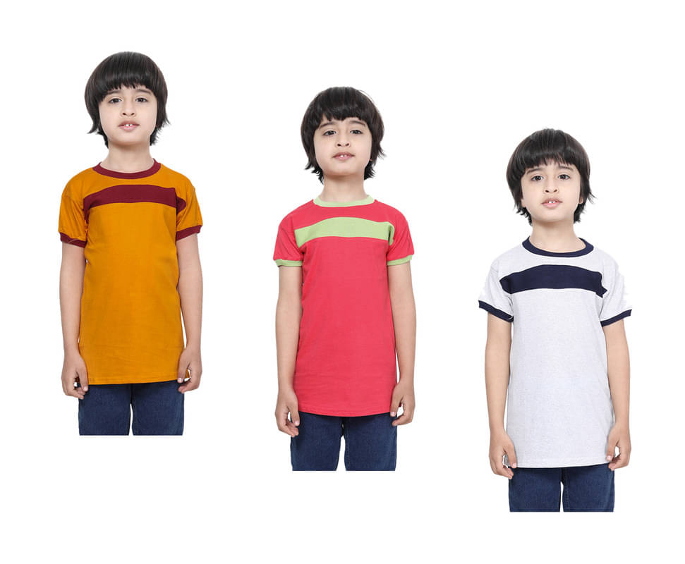     			IndiWeaves Pack of 1 Boys Cotton T-Shirt ( Multicolor )