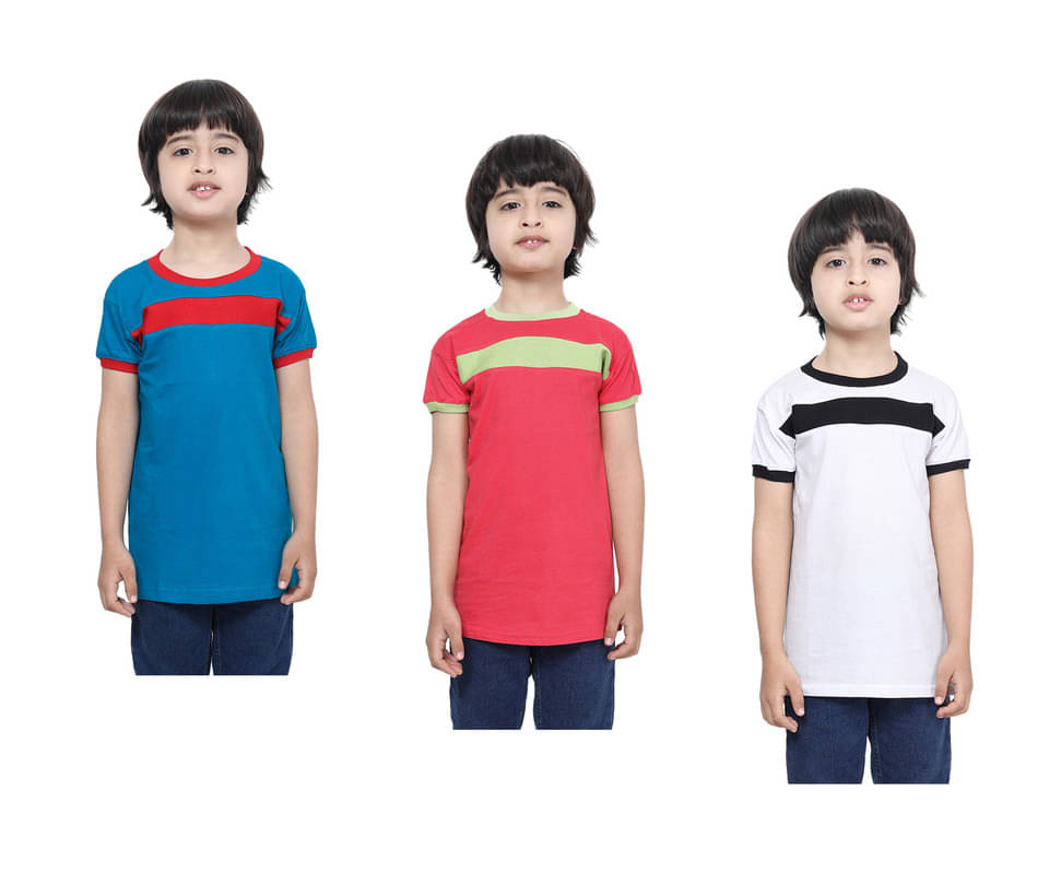     			IndiWeaves Pack of 1 Boys Cotton T-Shirt ( Multicolor )