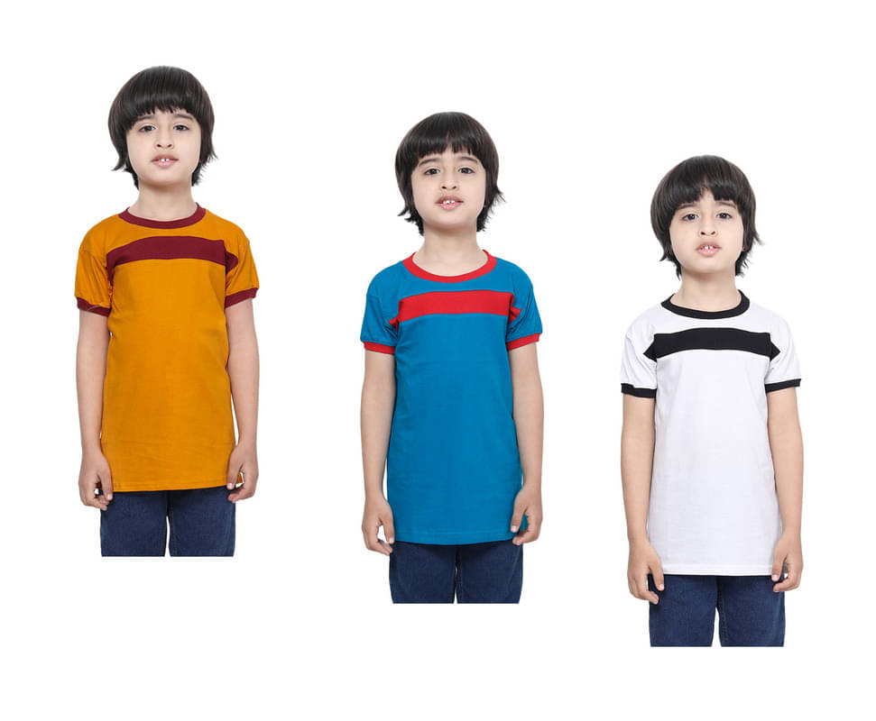     			IndiWeaves Pack of 2 Boys Cotton T-Shirt ( Multicolor )