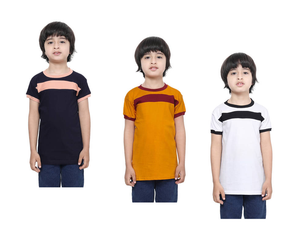     			IndiWeaves Pack of 3 Boys Cotton Polo T-Shirt ( Multicolor )
