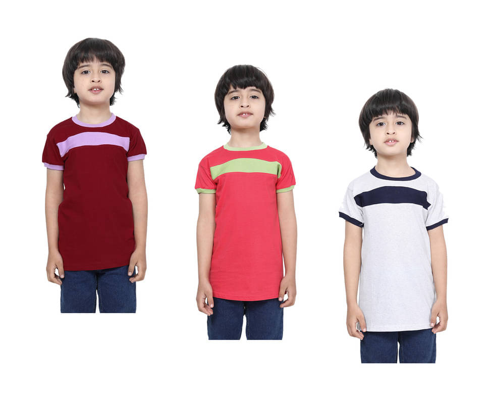     			IndiWeaves Pack of 1 Boys Cotton T-Shirt ( Multicolor )