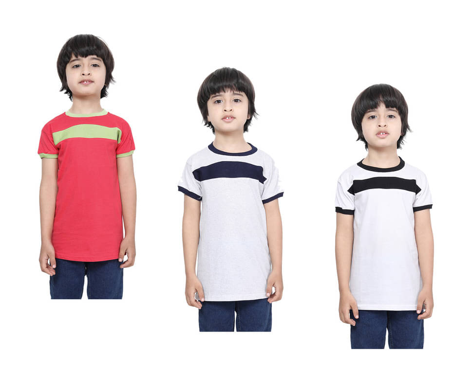     			IndiWeaves Pack of 1 Boys Cotton T-Shirt ( Multicolor )