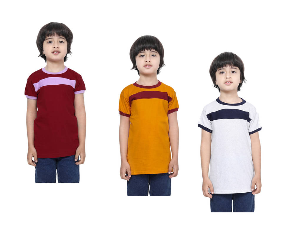     			IndiWeaves Pack of 1 Boys Cotton T-Shirt ( Multicolor )