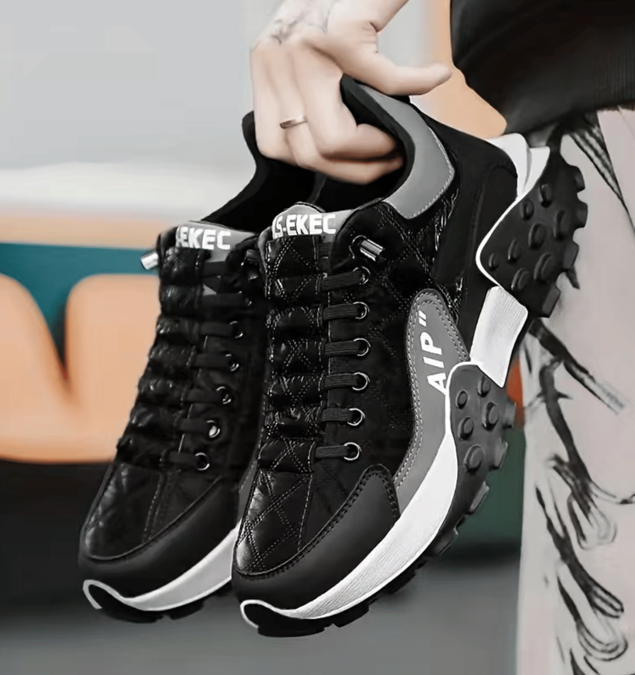     			Labbin Sneakers Black Men's Lifestyle Shoes