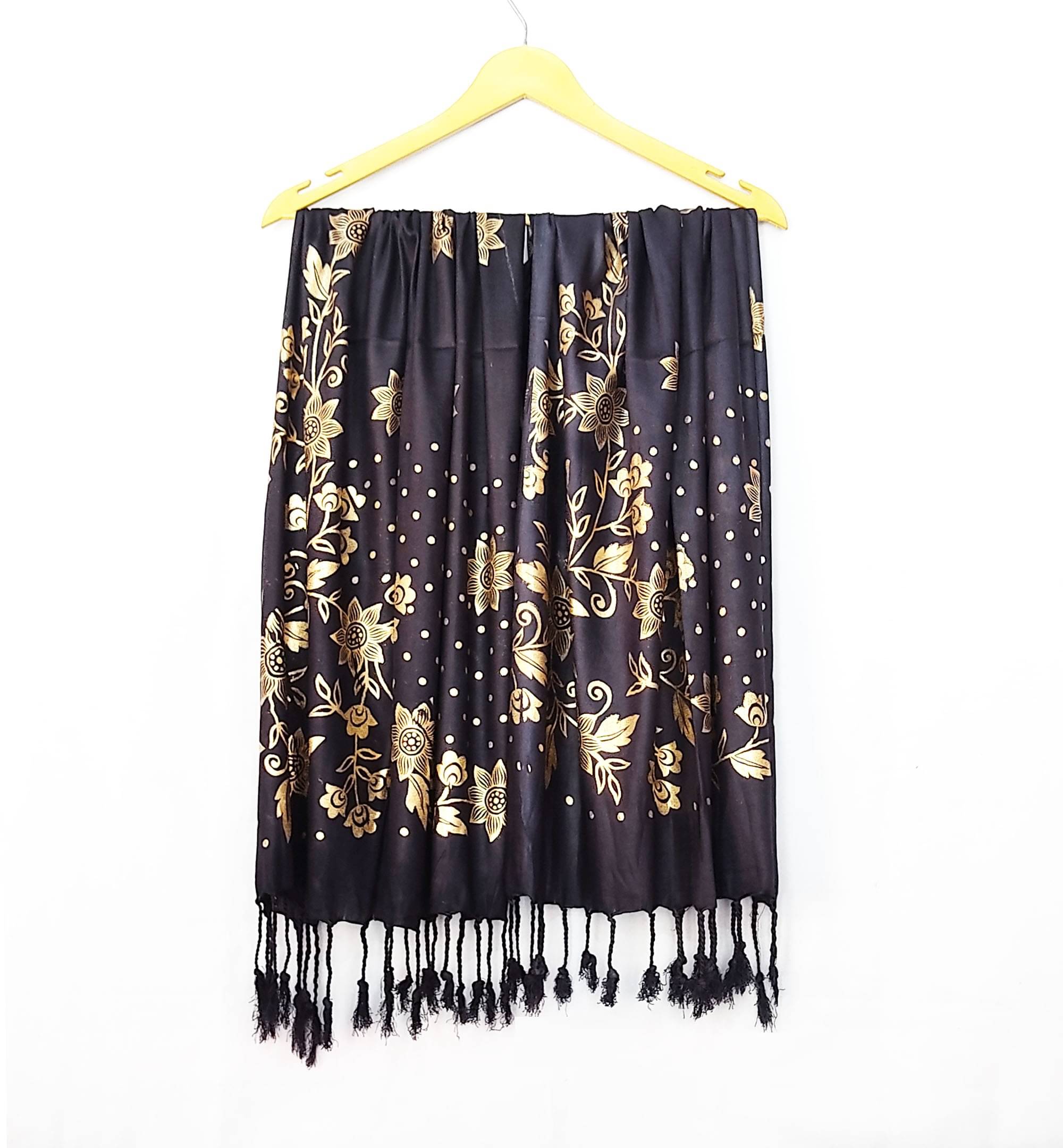 Pink Lime Stole Black Rayon Women's Scarf ( Pack of 1 )     			Pink Lime Stole Black Rayon Women's Scarf ( Pack of 1 )