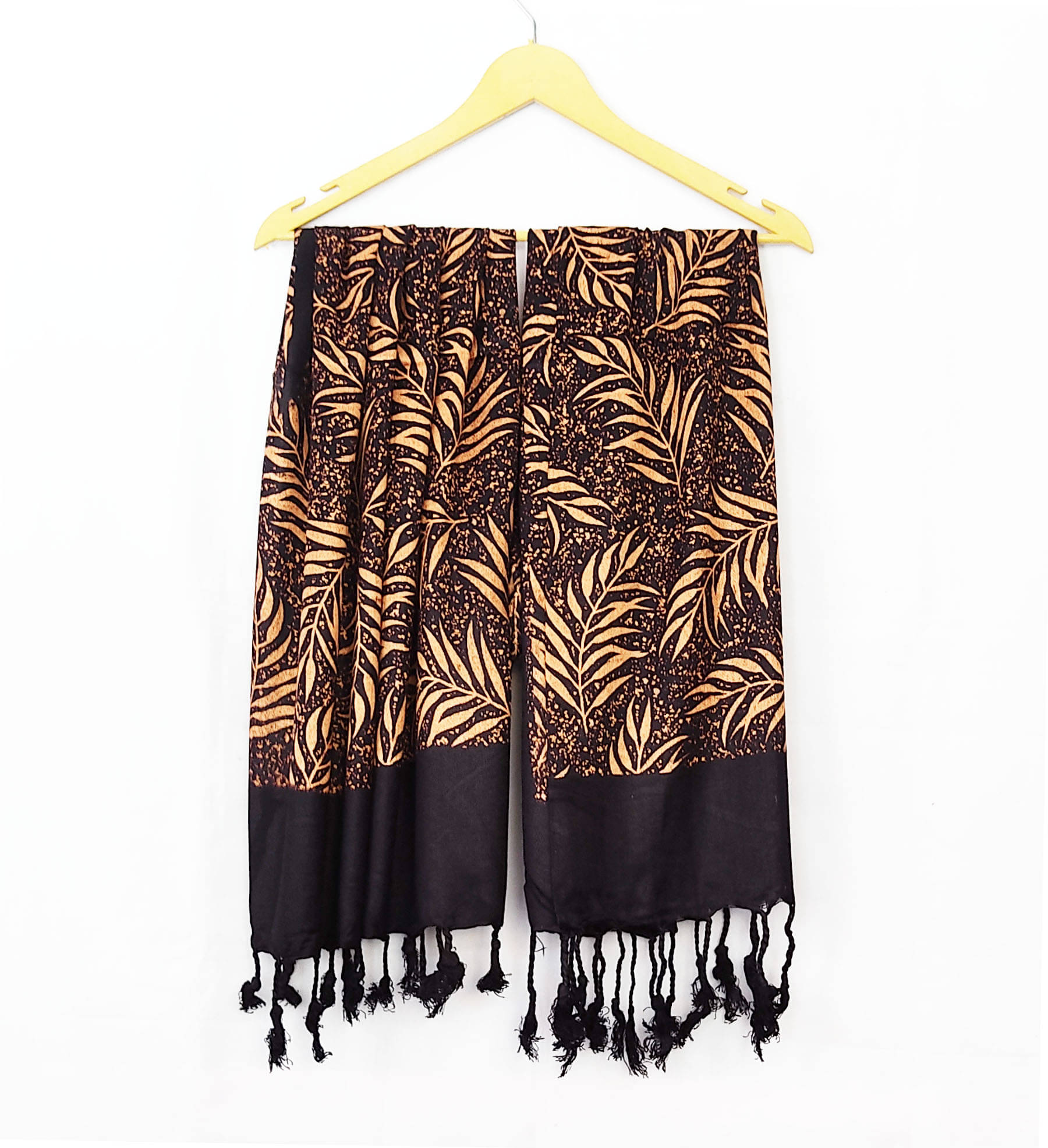     			Pink Lime Stole Black Satin Women's Scarf ( Pack of 1 )