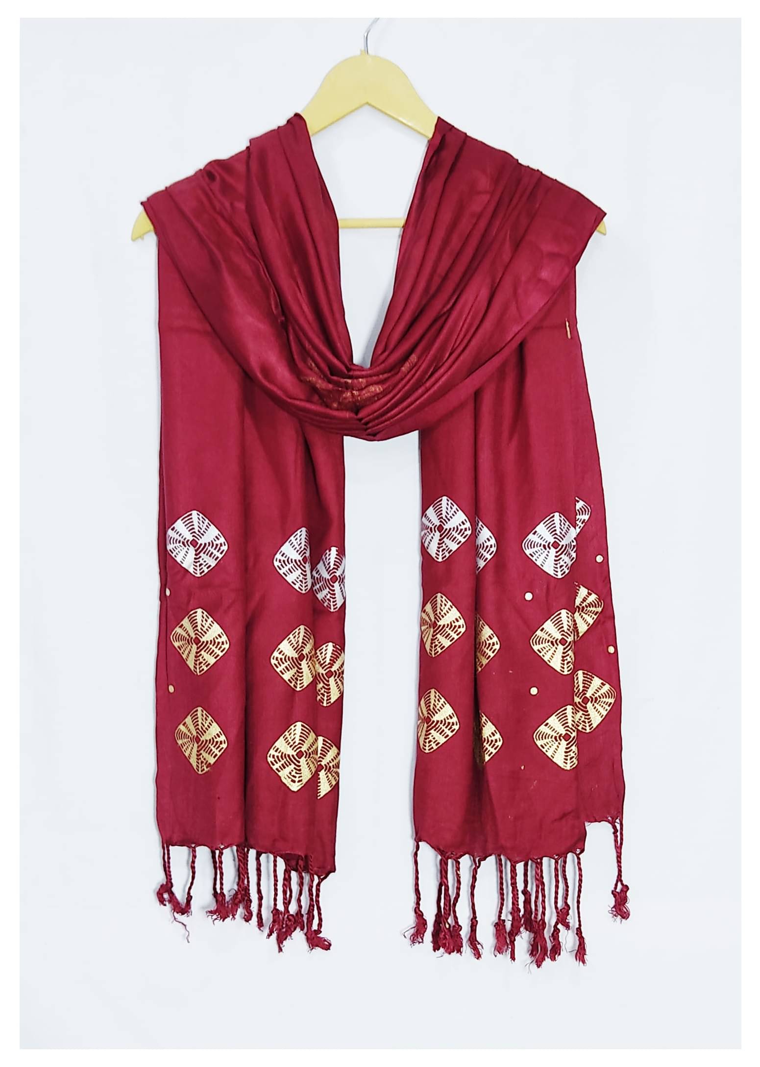     			Pink Lime Stole Maroon Rayon Women's Scarf ( Pack of 1 )