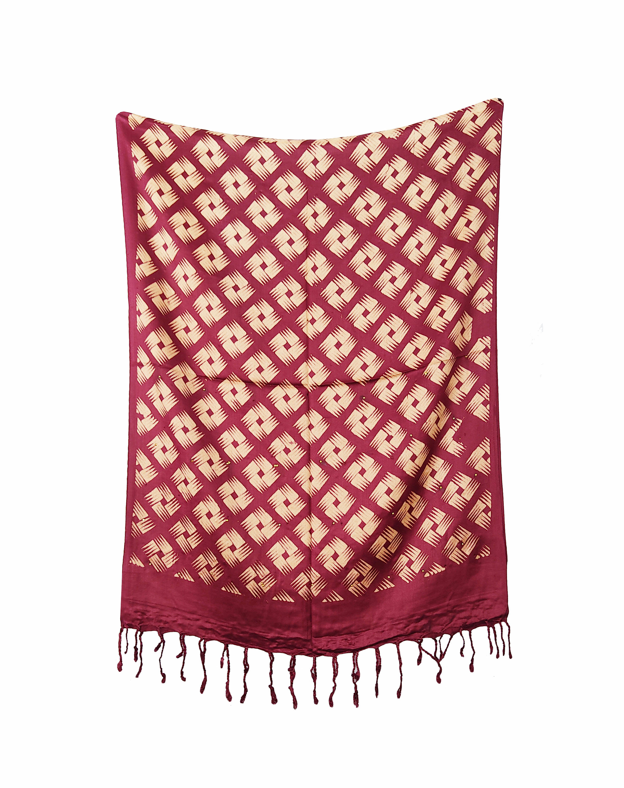 Pink Lime Stole Maroon Satin Women's Scarf ( Pack of 1 )     			Pink Lime Stole Maroon Satin Women's Scarf ( Pack of 1 )