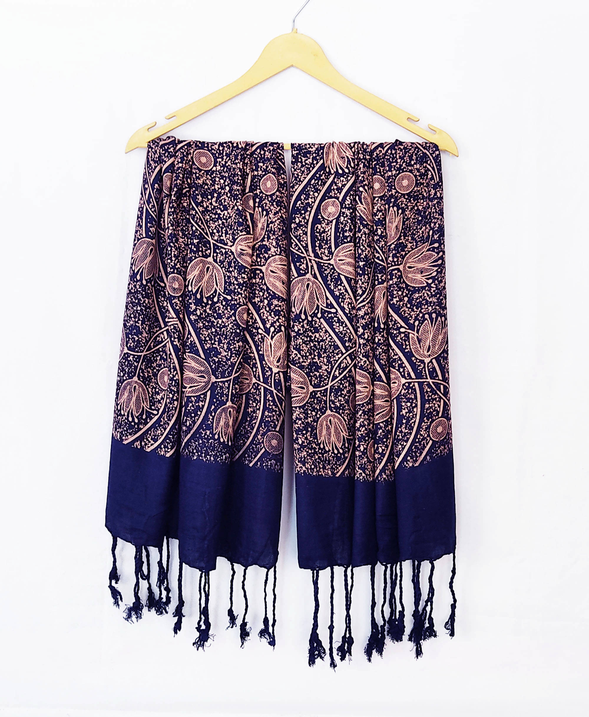 Pink Lime Stole Navy Rayon Women's Scarf ( Pack of 1 ) Pink Lime Stole Navy Rayon Women's Scarf ( Pack of 1 )