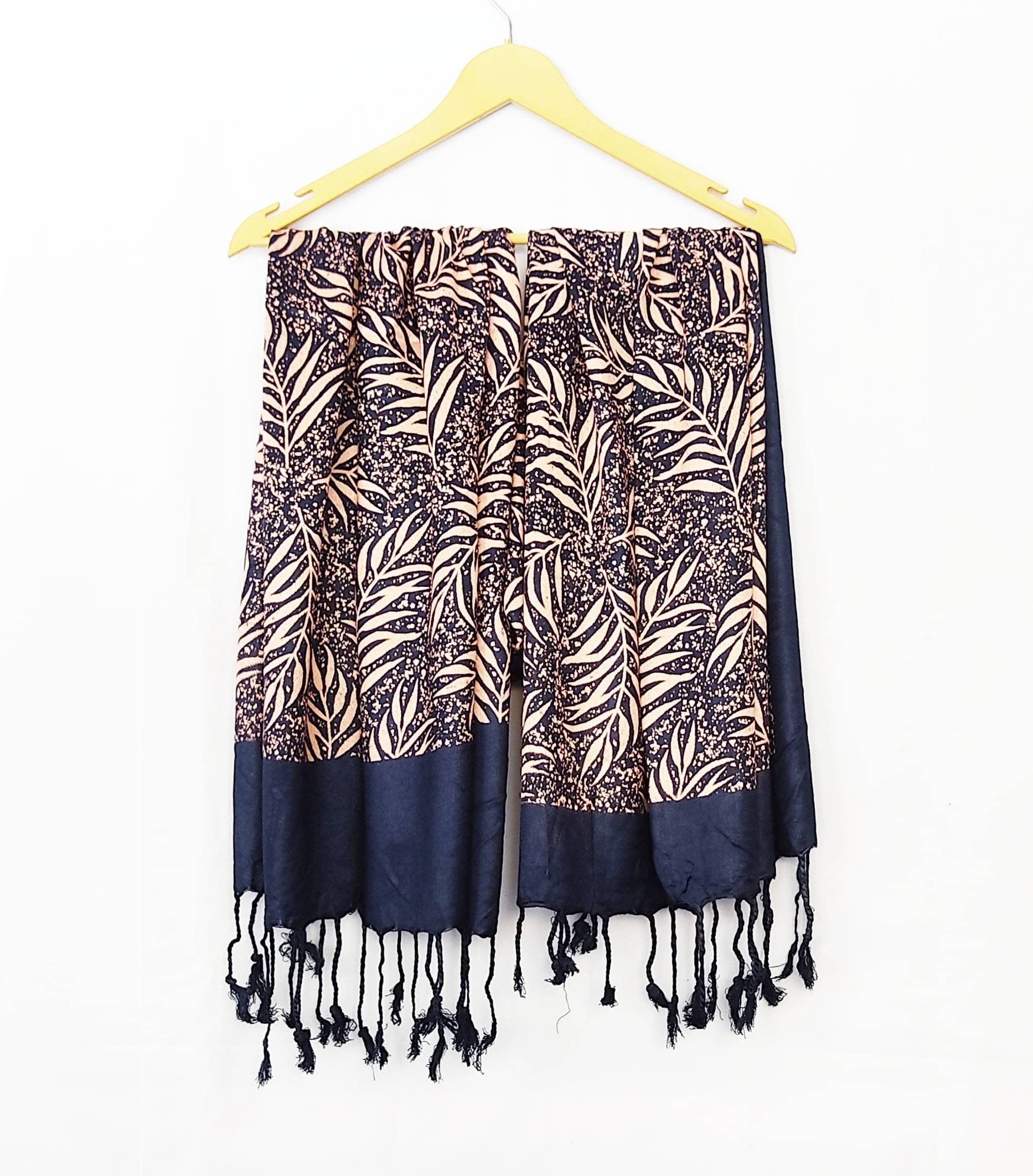     			Pink Lime Stole Navy Satin Women's Scarf ( Pack of 1 )