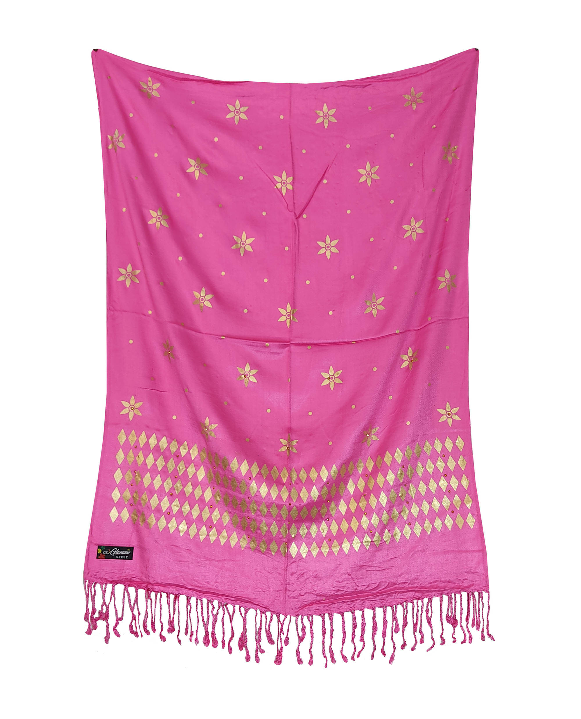     			Pink Lime Stole Pink Satin Women's Scarf ( Pack of 1 )