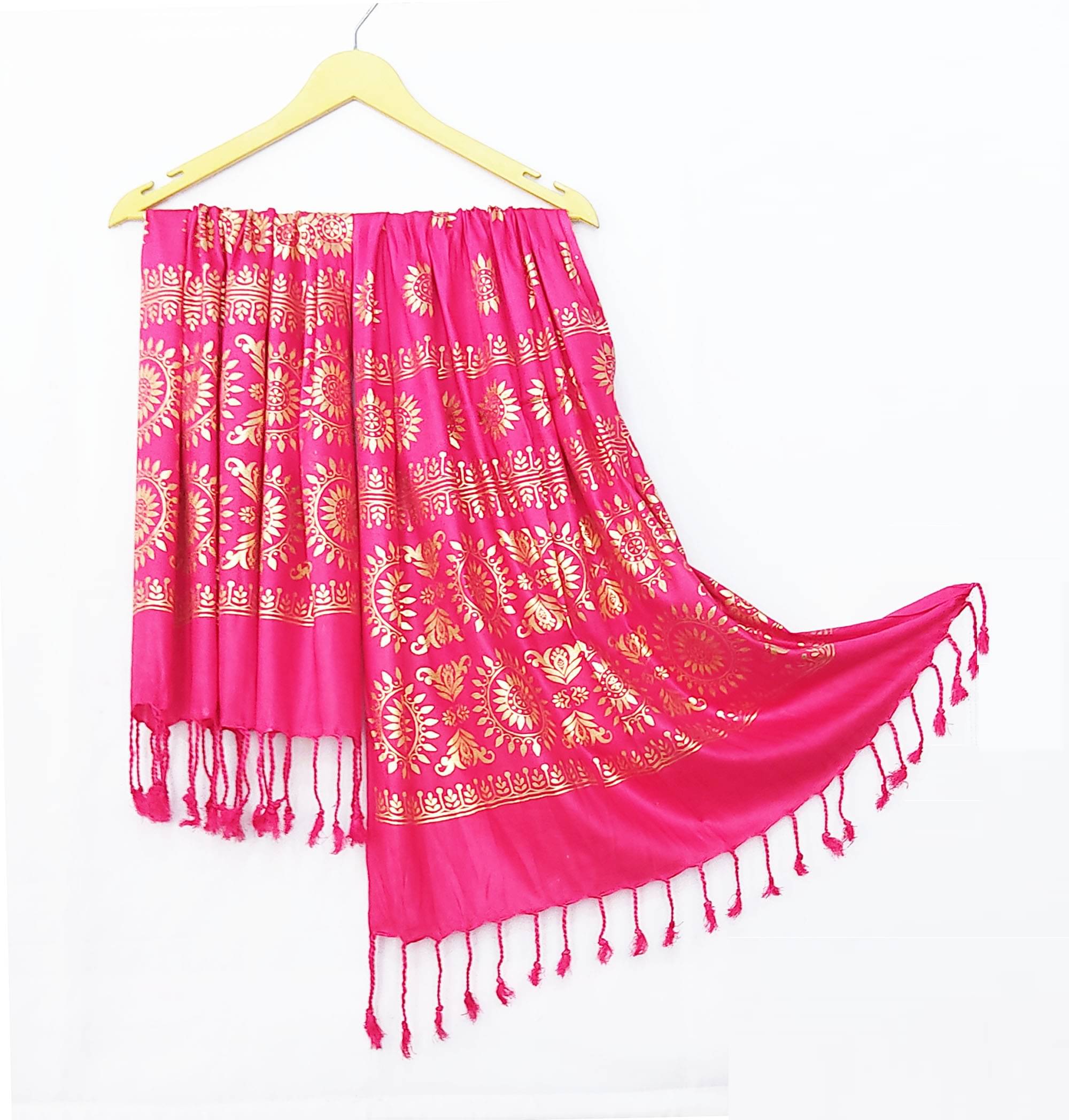     			Pink Lime Stole Red Rayon Women's Scarf ( Pack of 1 )