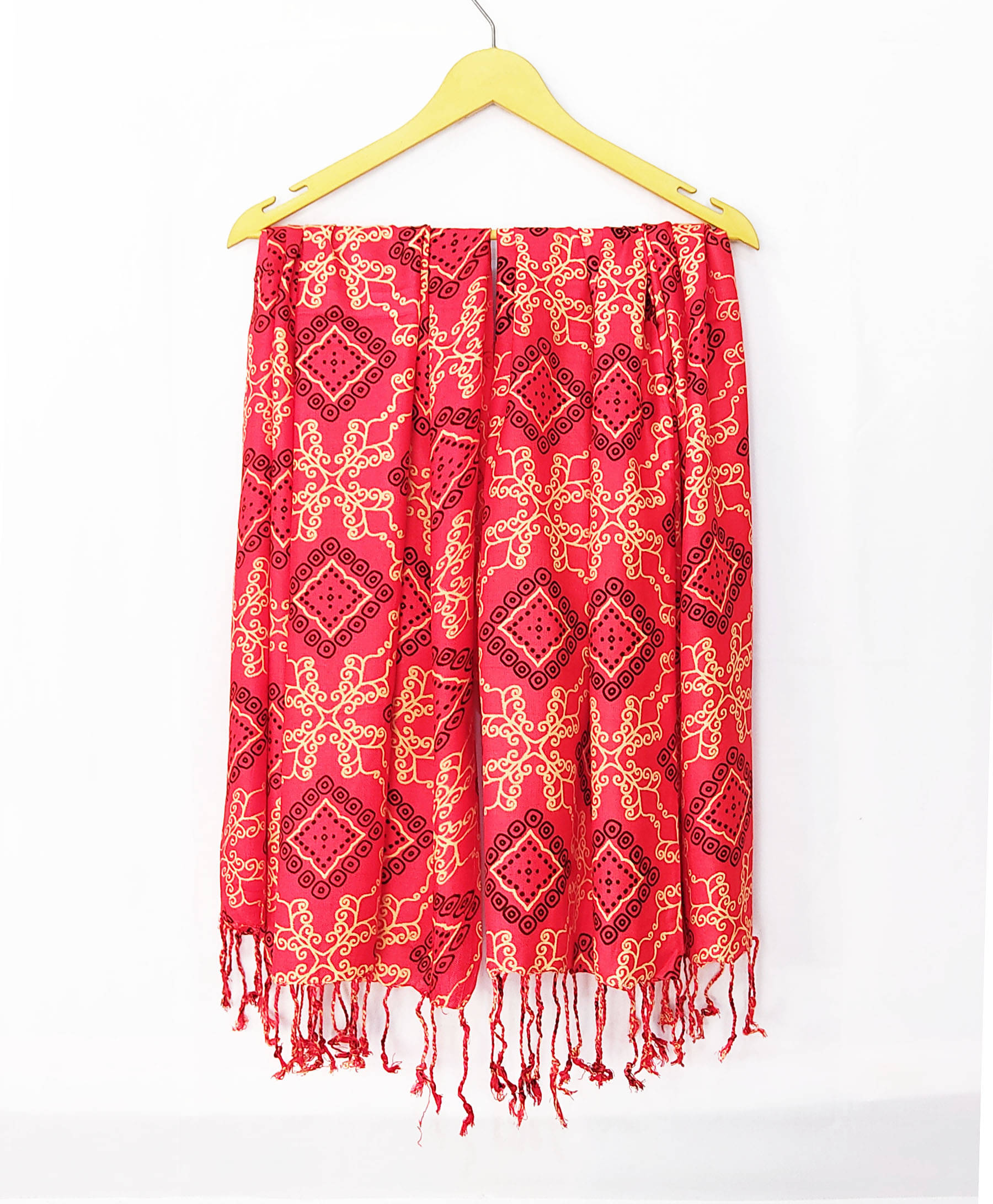 Pink Lime Stole Red Rayon Women's Scarf ( Pack of 1 )     			Pink Lime Stole Red Rayon Women's Scarf ( Pack of 1 )