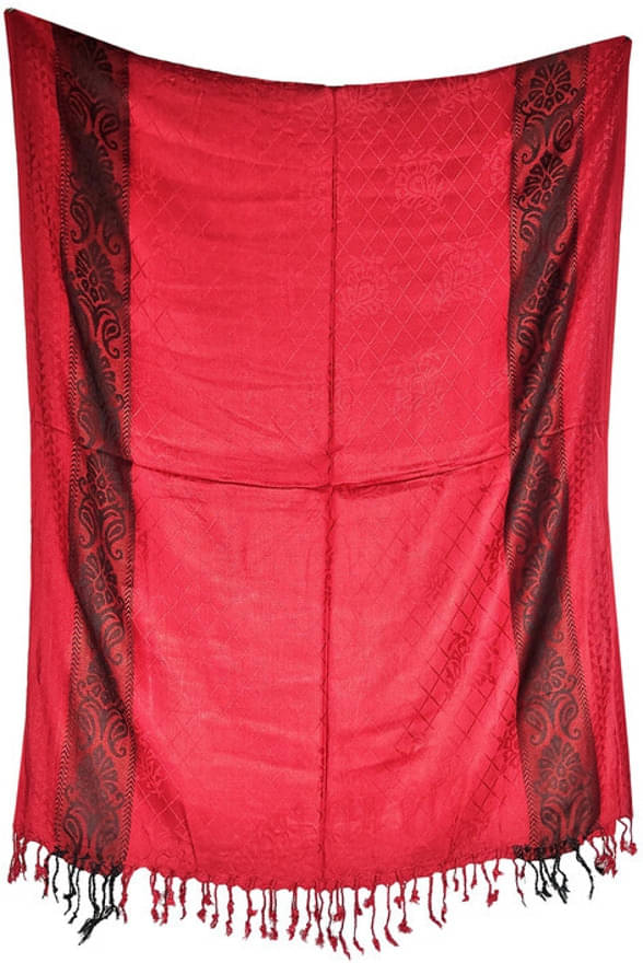     			Pink Lime Stole Red Satin Women's Scarf ( Pack of 1 )