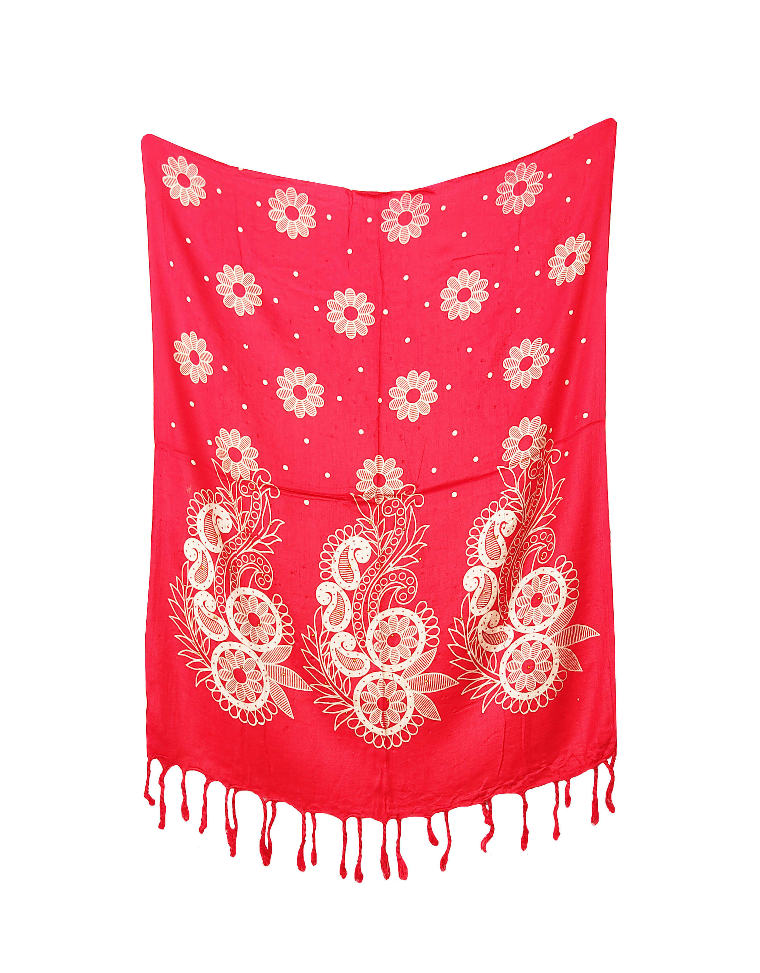     			Pink Lime Stole Red Satin Women's Scarf ( Pack of 1 )