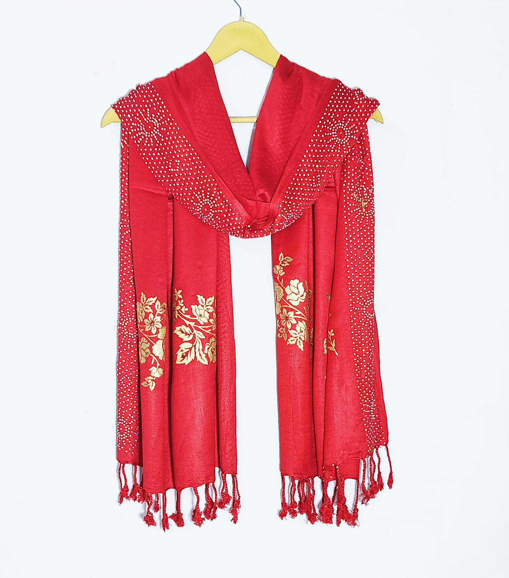     			Pink Lime Stole Red Satin Women's Scarf ( Pack of 1 )