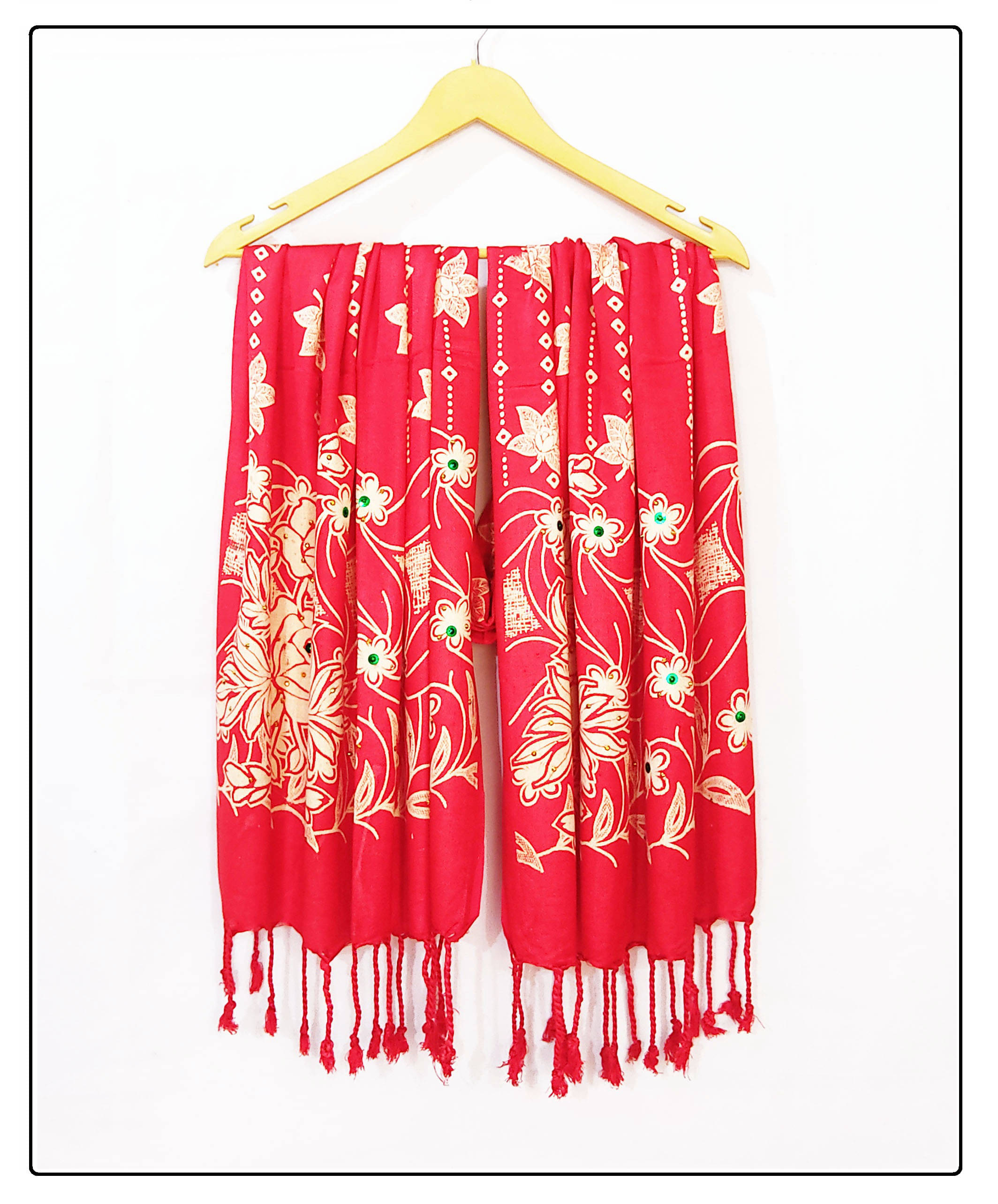    			Pink Lime Stole Red Satin Women's Scarf ( Pack of 1 )