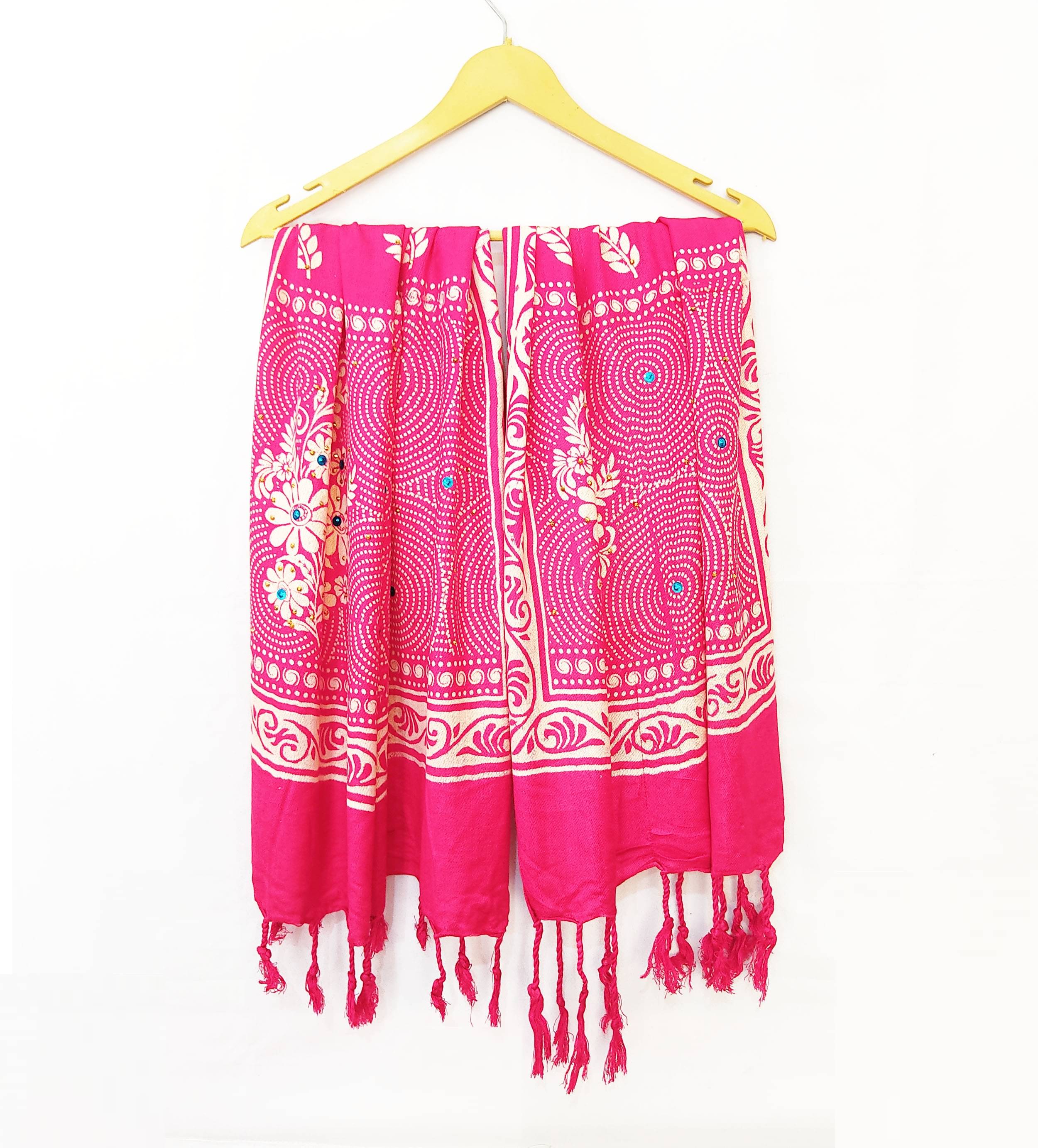     			Pink Lime Stole Red Satin Women's Scarf ( Pack of 1 )