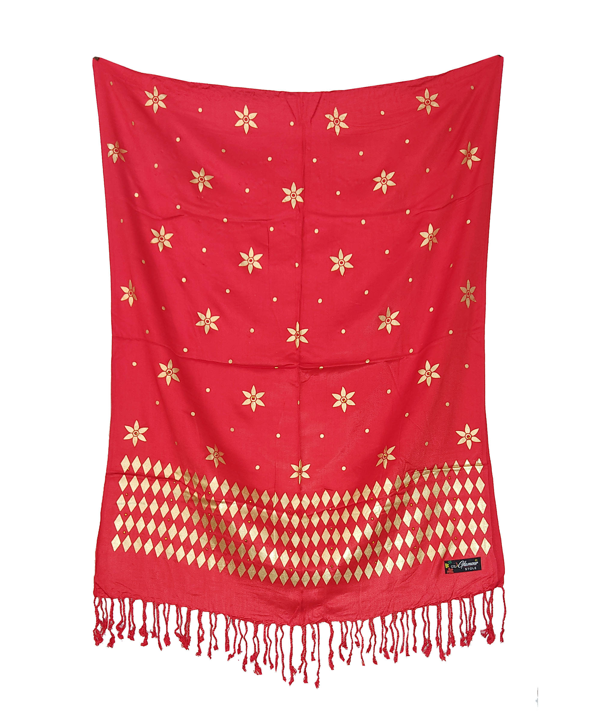     			Pink Lime Stole Red Satin Women's Scarf ( Pack of 1 )