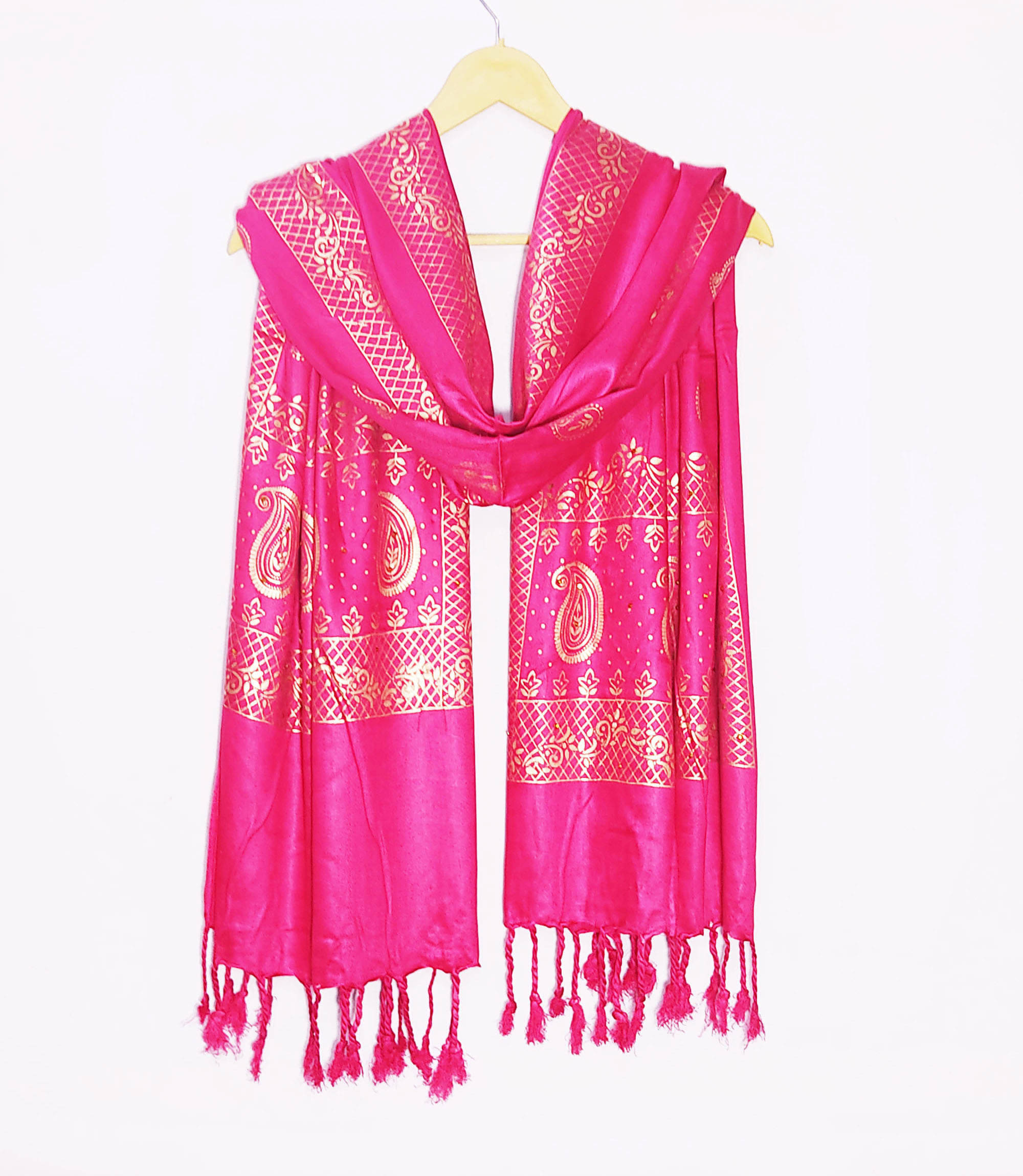     			Pink Lime Stole Red Satin Women's Scarf ( Pack of 1 )