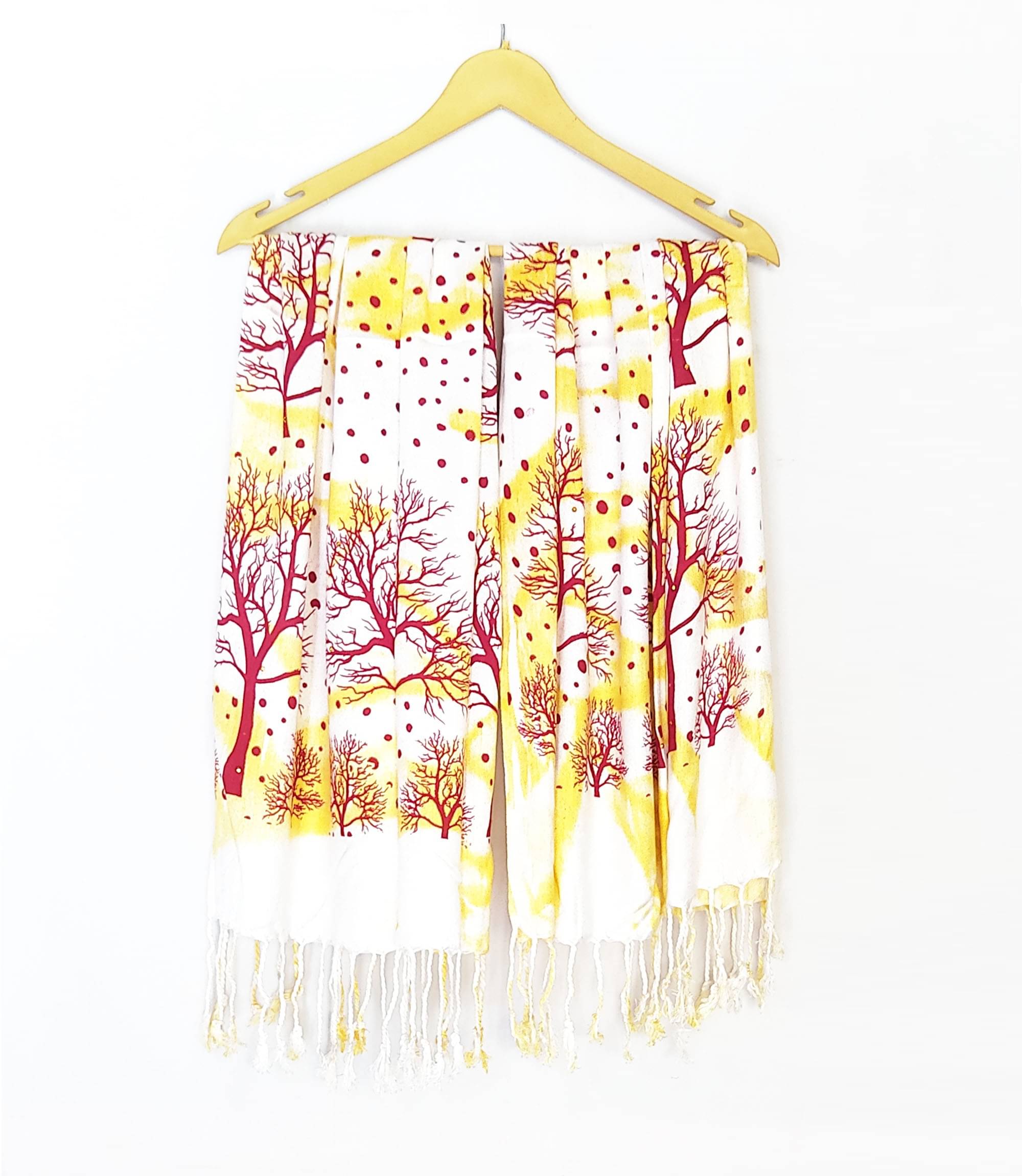     			Pink Lime Stole Yellow Satin Women's Scarf ( Pack of 1 )