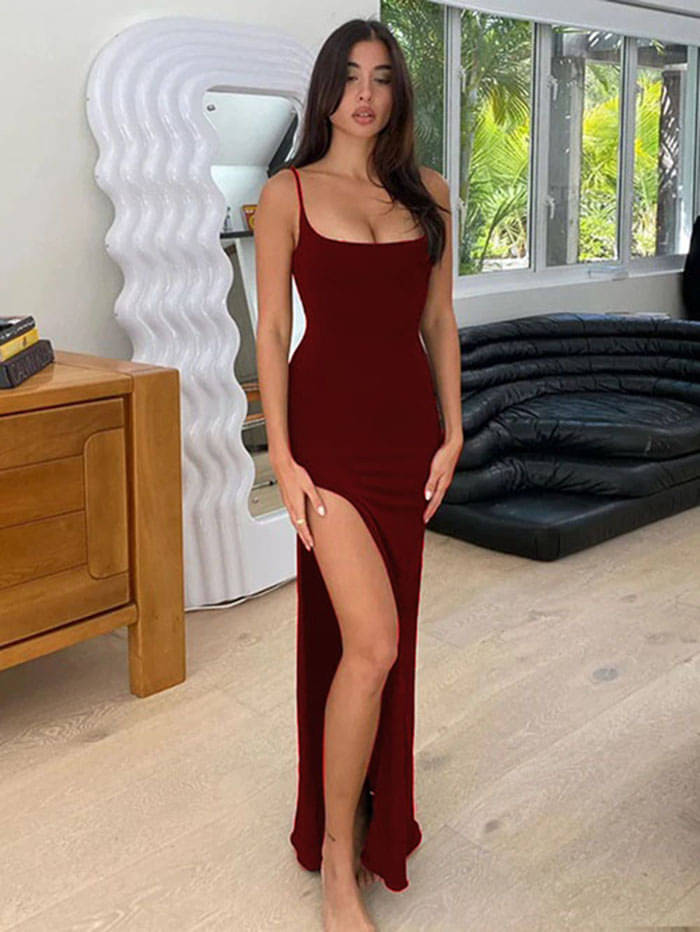 wanquila Women's Lycra Solid Bodycon Dress ( Maroon ) wanquila Women's Lycra Solid Bodycon Dress ( Maroon )