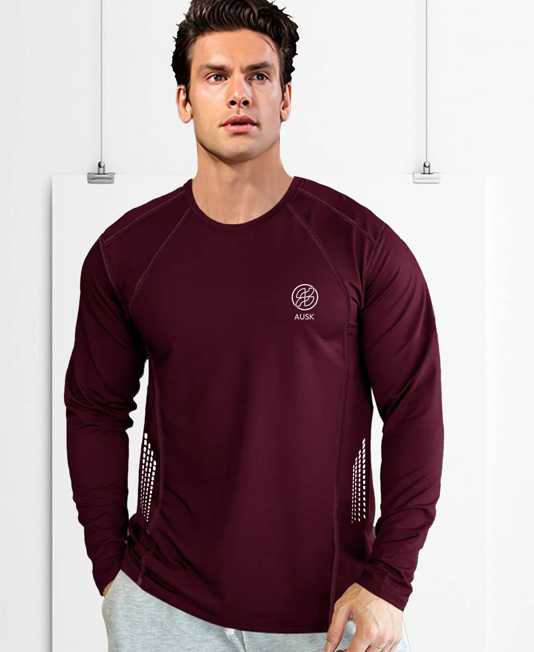     			AOOSH Men Polyester Regular Fit Printed T-Shirt ( Maroon )