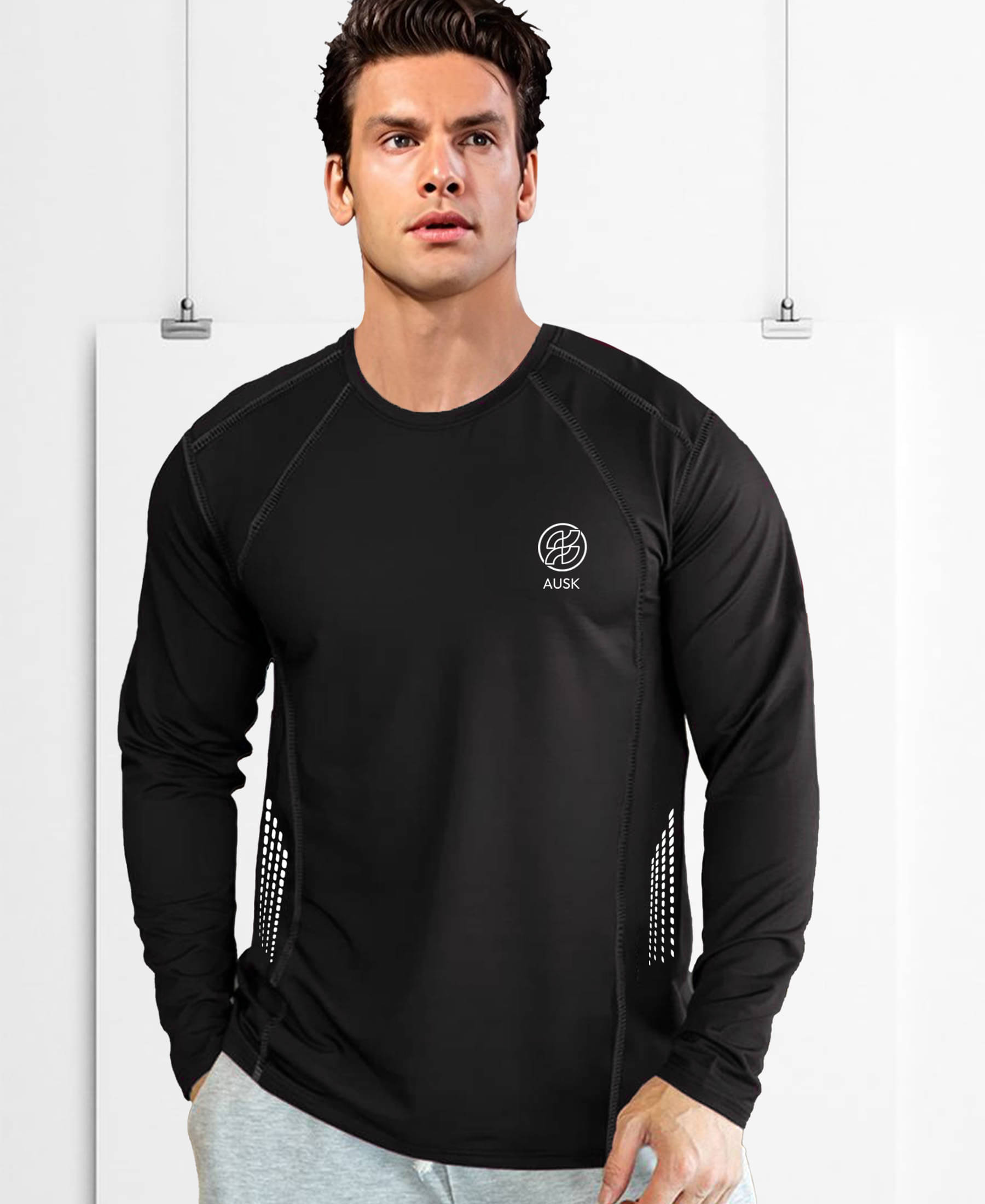     			AOOSH Men Polyester Regular Fit Printed T-Shirt ( Black )