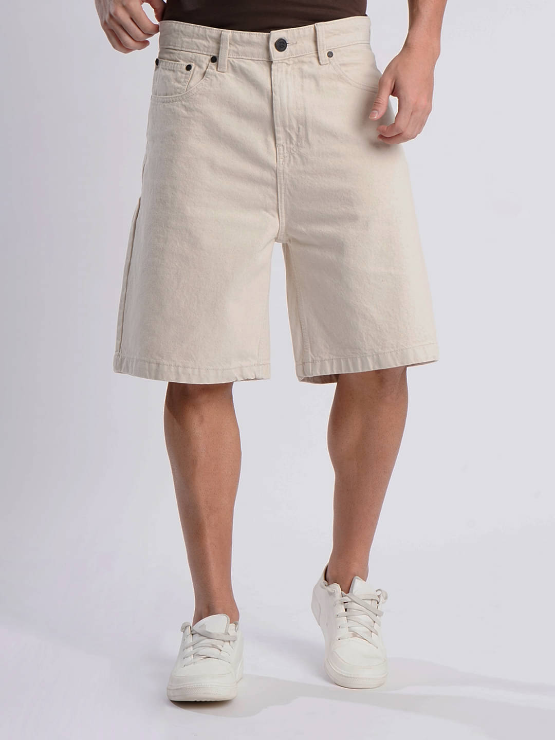 Bene Kleed Beige Cotton Men's Denim Shorts ( Pack of 1 ) Bene Kleed Beige Cotton Men's Denim Shorts ( Pack of 1 )