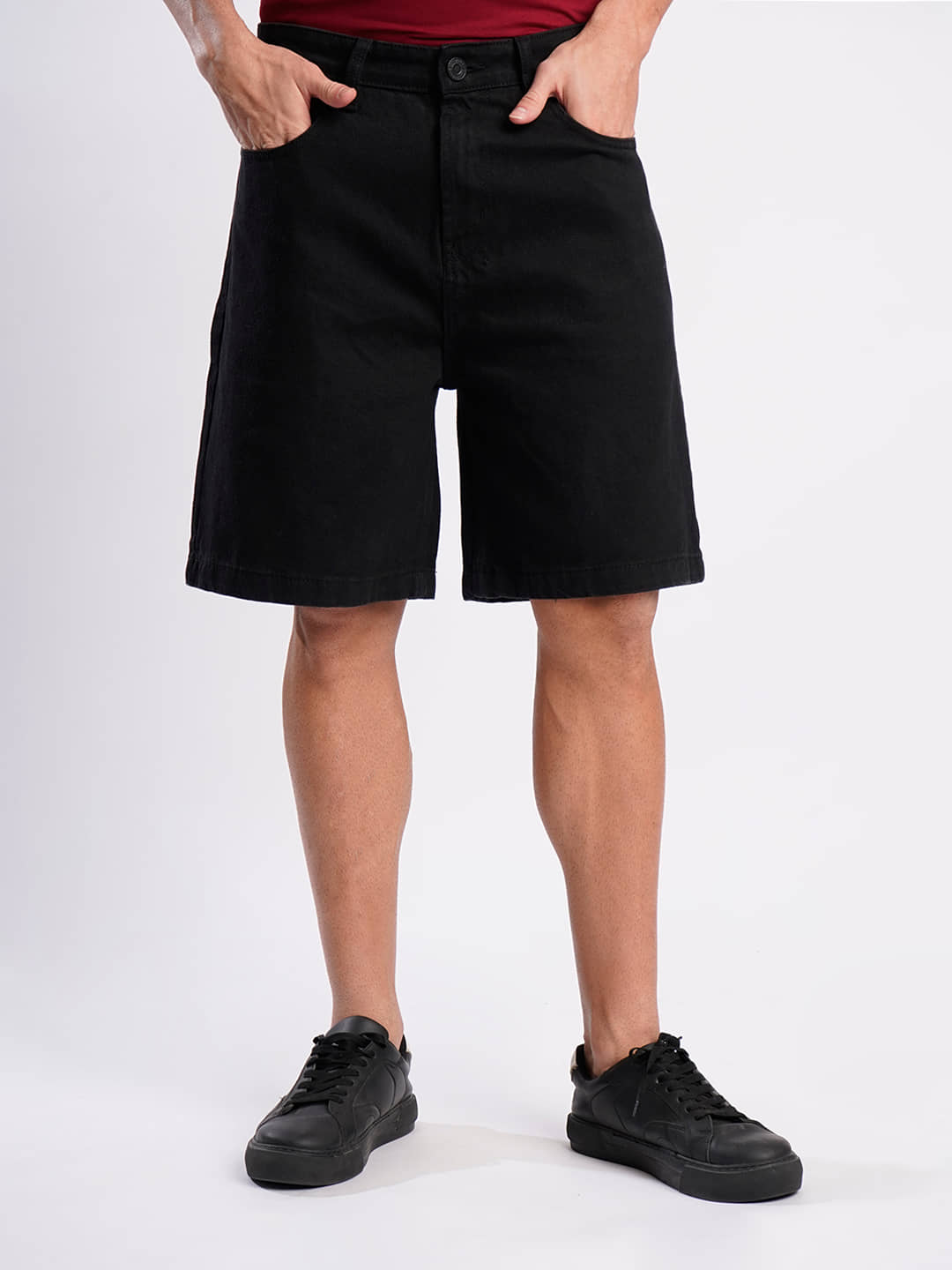 Bene Kleed Black Cotton Men's Denim Shorts ( Pack of 1 ) - Shorts | Buy online on ZillyBuy