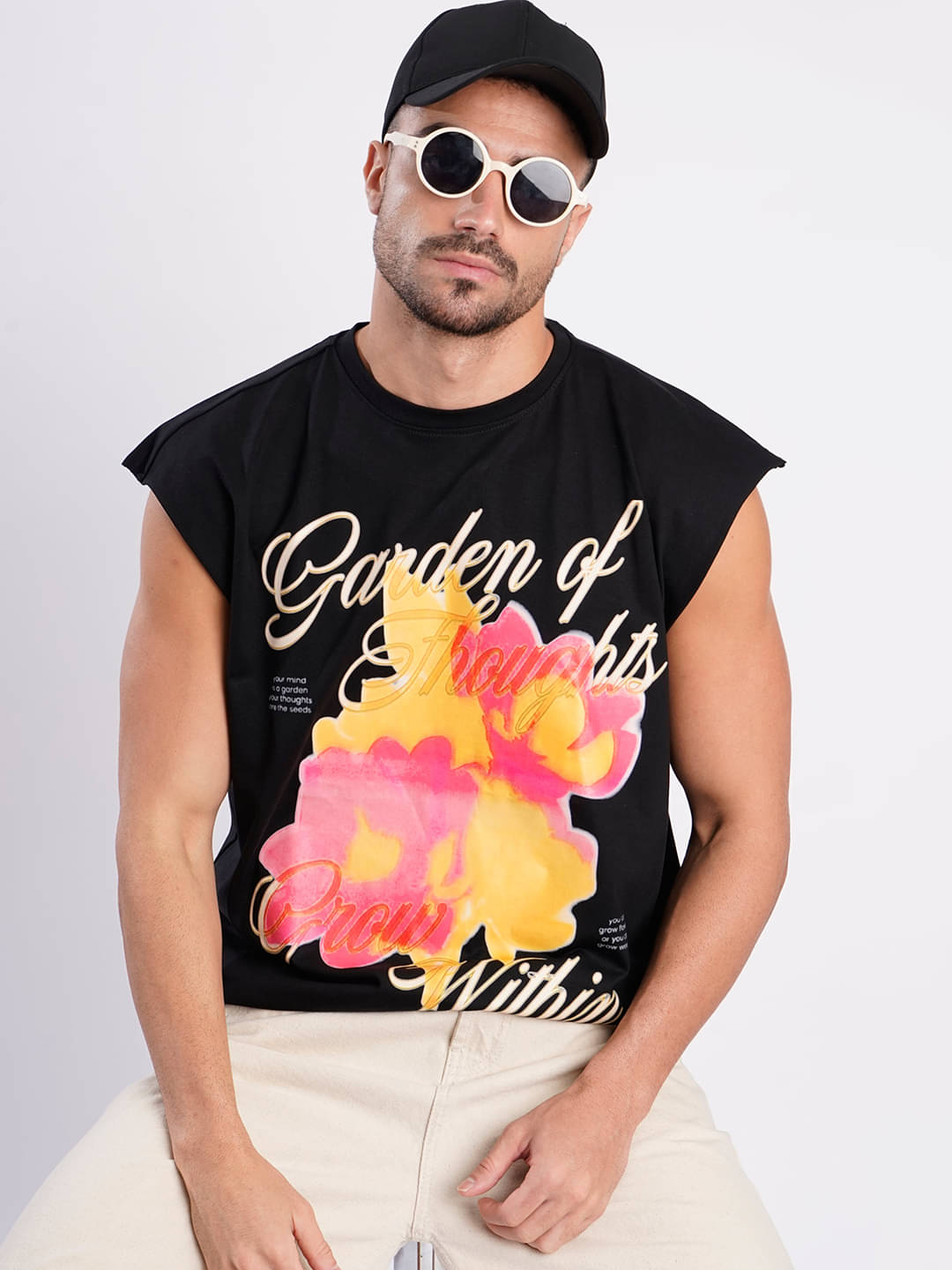 Bene Kleed Men 100% Cotton Oversized Fit Printed T-Shirt ( Black ) Bene Kleed Men 100% Cotton Oversized Fit Printed T-Shirt ( Black )