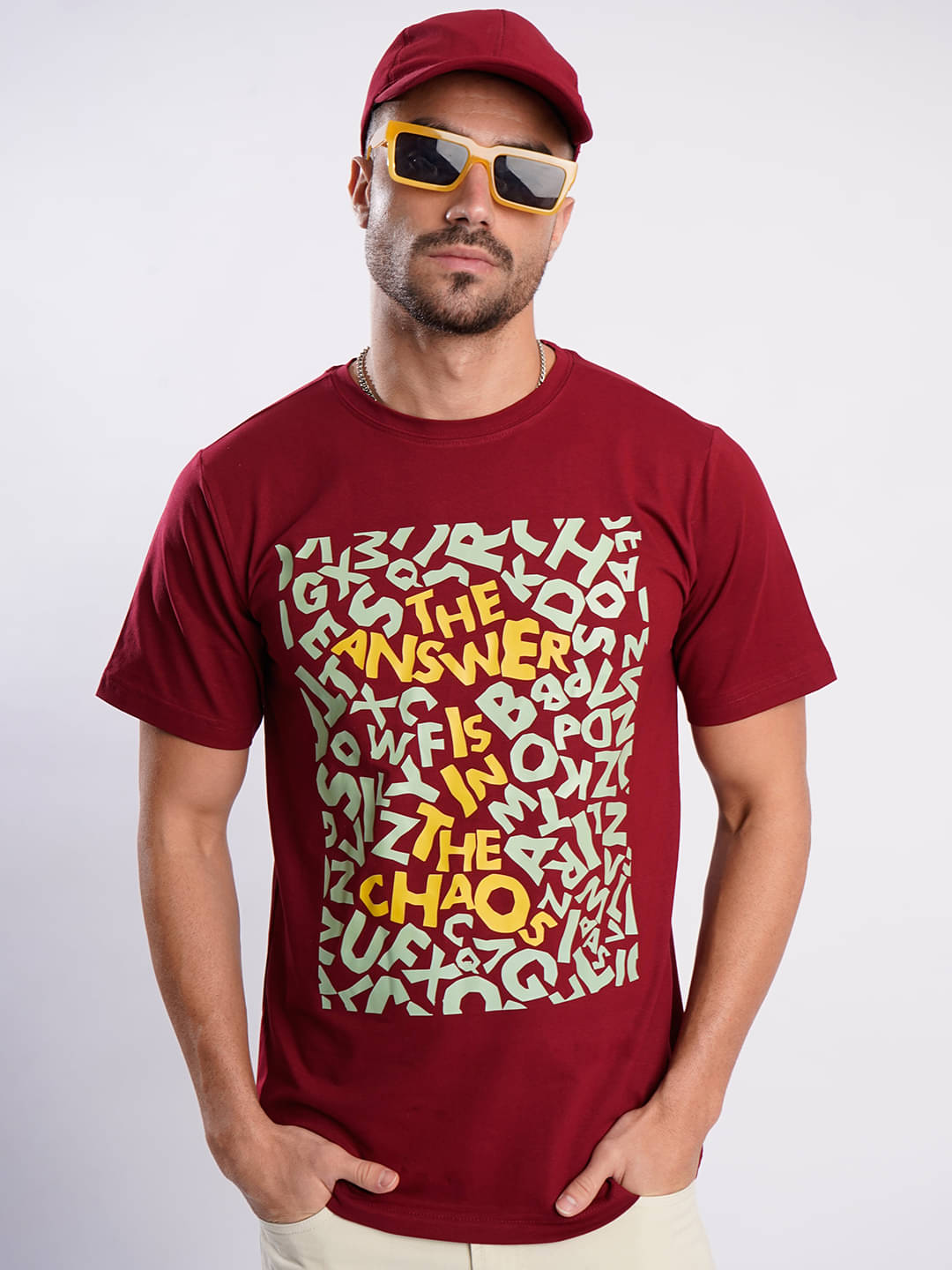 Bene Kleed Men Cotton Blend Regular Fit Printed T-Shirt ( Maroon ) Bene Kleed Men Cotton Blend Regular Fit Printed T-Shirt ( Maroon )