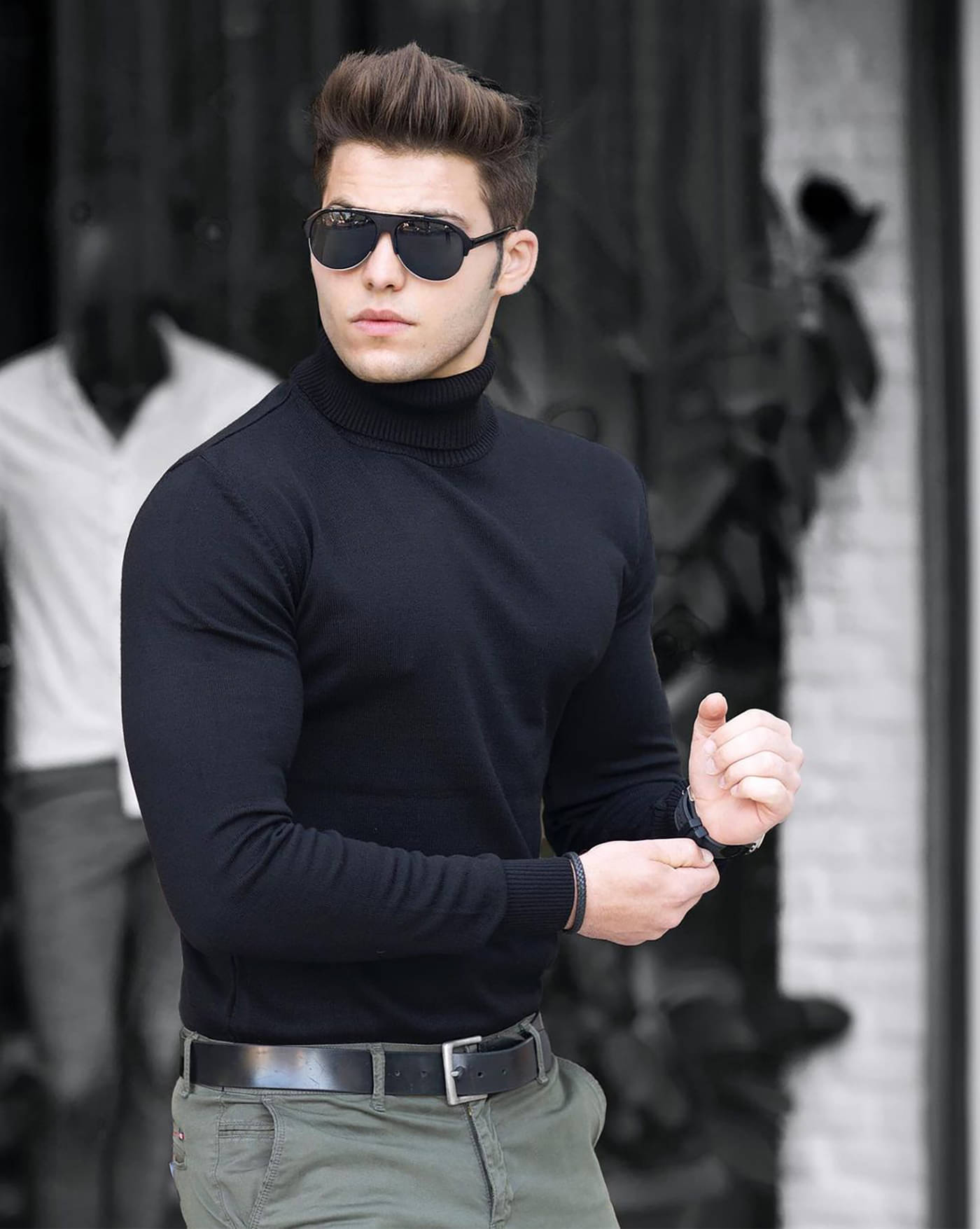 ENITOR Men Cotton Blend Regular Fit Solid T-Shirt ( Black ) ENITOR Men Cotton Blend Regular Fit Solid T-Shirt ( Black )