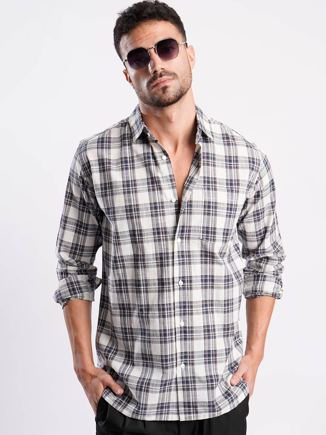 IVOC 100% Cotton Regular Fit Checks Full Sleeves Men's Casual Shirt - Multicolor ( Pack of 1 ) IVOC 100% Cotton Regular Fit Checks Full Sleeves Men's Casual Shirt - Multicolor ( Pack of 1 )