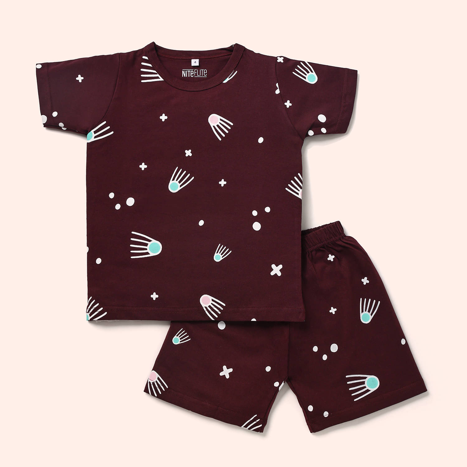 Nite Flite Pack of 1 Boys 100% Cotton Nightsuit Set ( Brown ) Nite Flite Pack of 1 Boys 100% Cotton Nightsuit Set ( Brown )