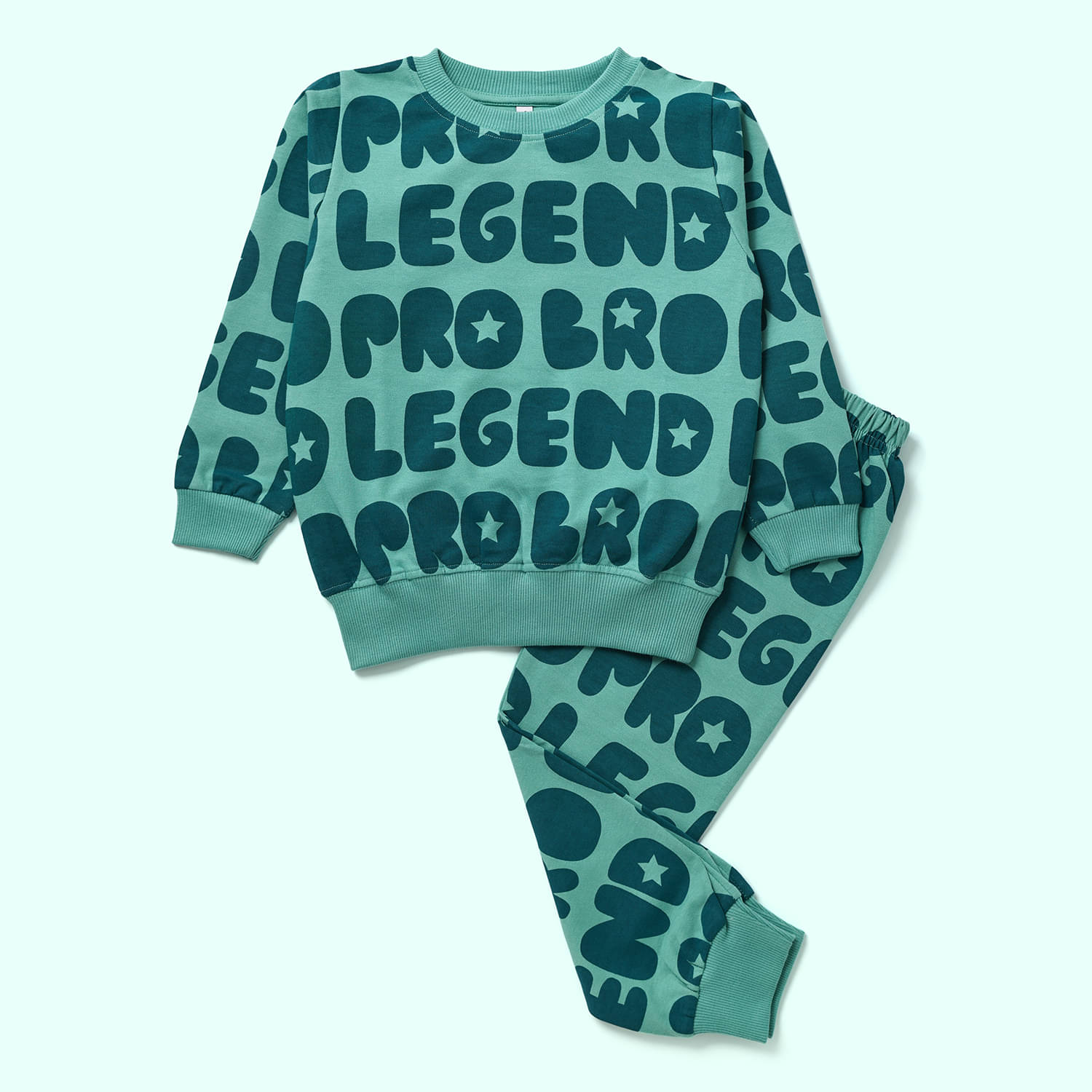     			Nite Flite Pack of 1 Boys 100% Cotton Nightsuit Set ( Green )