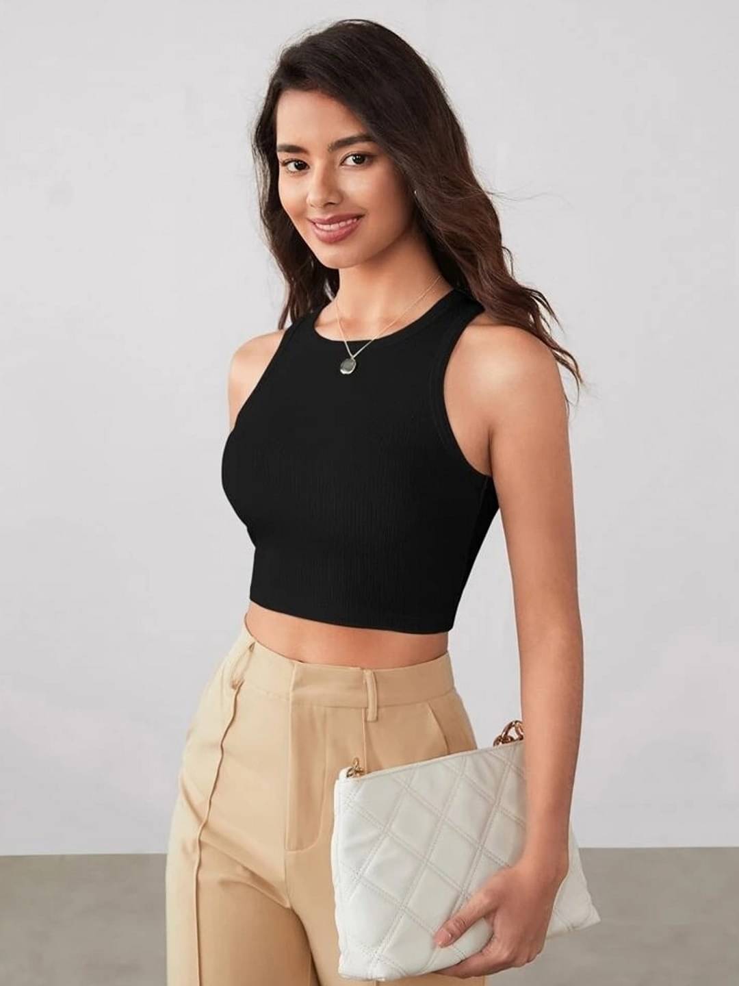 TOOCHKI Women's Lycra Tank Top ( Black )     			TOOCHKI Women's Lycra Tank Top ( Black )