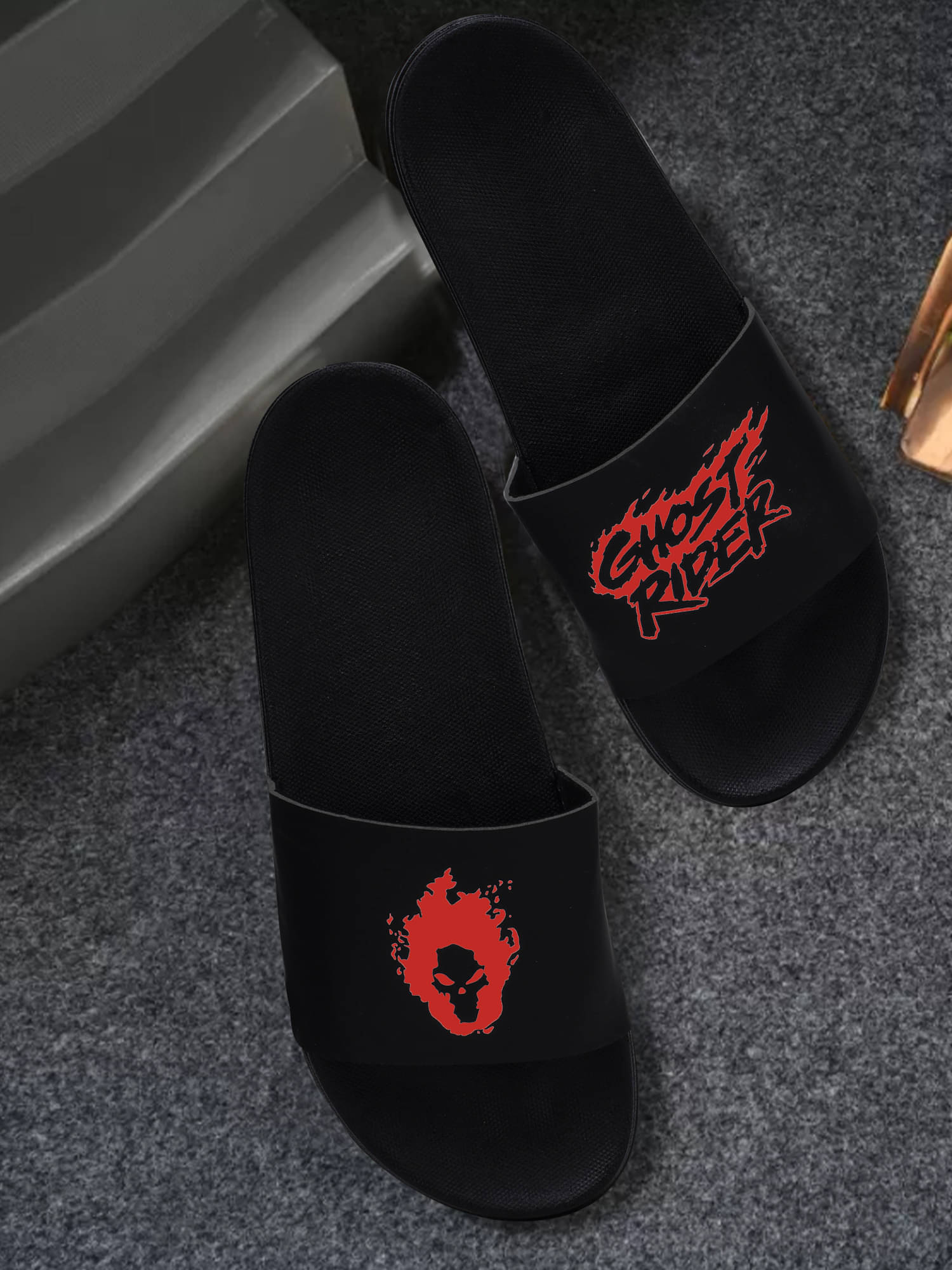     			Tzen Red Men's Slide Flip Flop