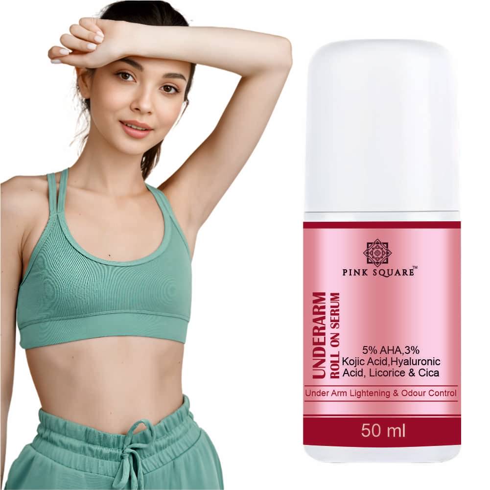     			5% AHA UnderArm RollOn with Licorice Fights Body Odor, Whitens & Brightens Deodorant Roll-ons for Unisex 50ml Pack of 1