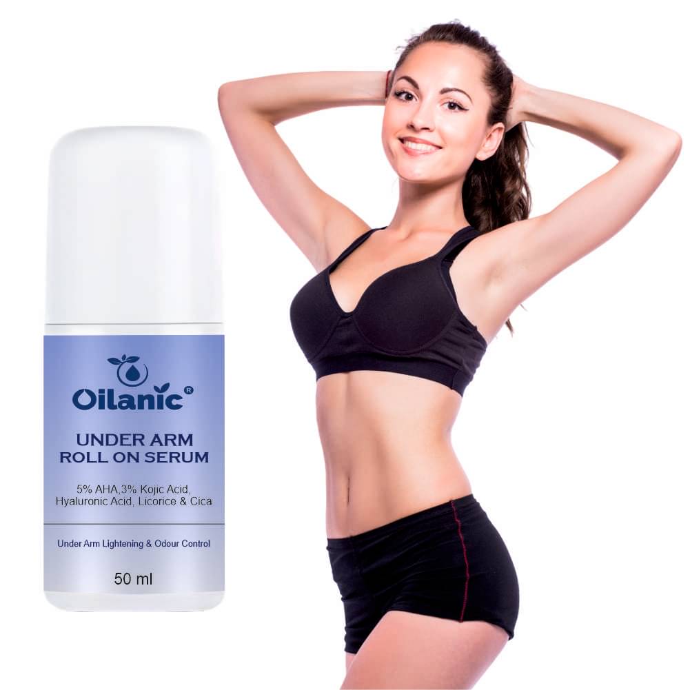     			5% AHA UnderArm RollOn with Licorice Fights Body Odor, Whitens & Brightens Deodorant Roll-ons for Unisex 50ml Pack of 1