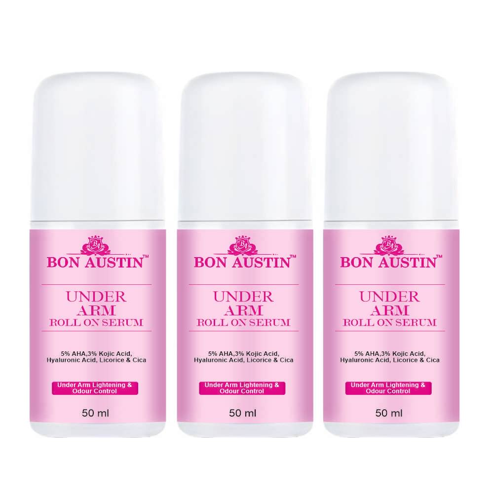 5% AHA UnderArm RollOn with Licorice Fights Body Odor, Whitens & Brightens Deodorant Roll-ons for Unisex 50ml Pack of 3 5% AHA UnderArm RollOn with Licorice Fights Body Odor, Whitens & Brightens Deodorant Roll-ons for Unisex 50ml Pack of 3